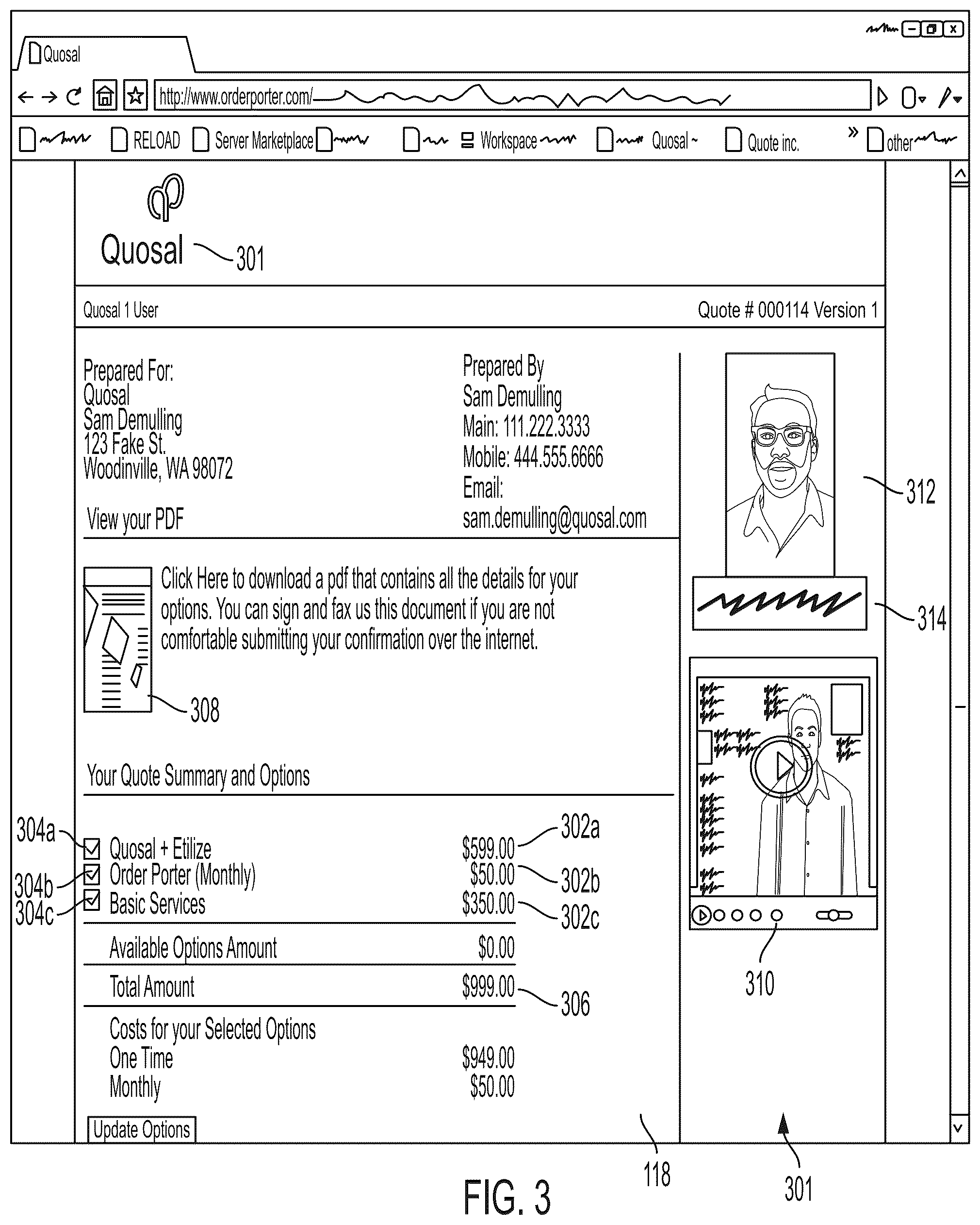 Patent US12165185 Figure 4 – System and method for automated preparation of quotes and proposals preliminary class
