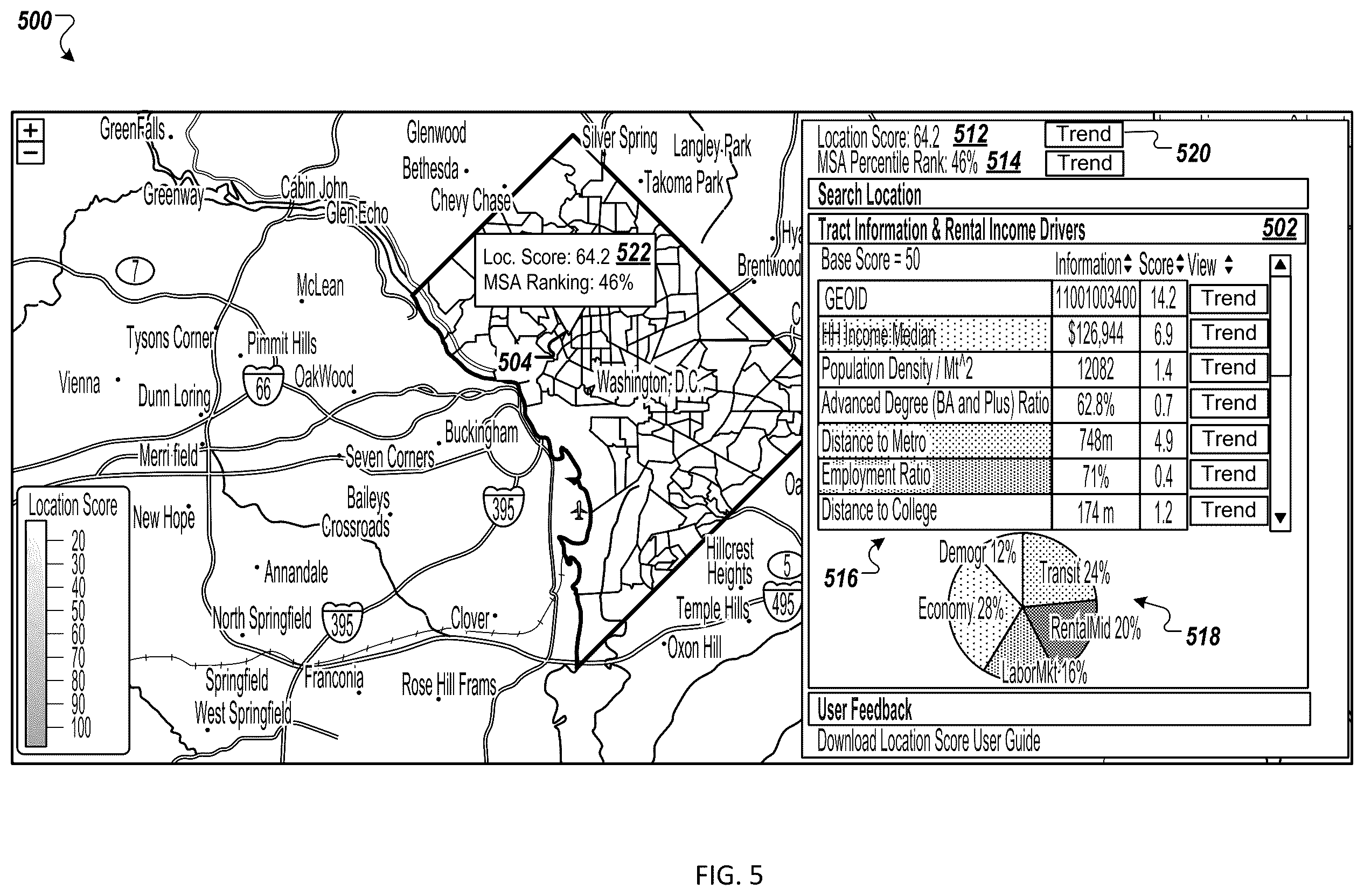 Patent US12165228 Figure 5 – Systems and methods of generating feature sets for entity evaluation