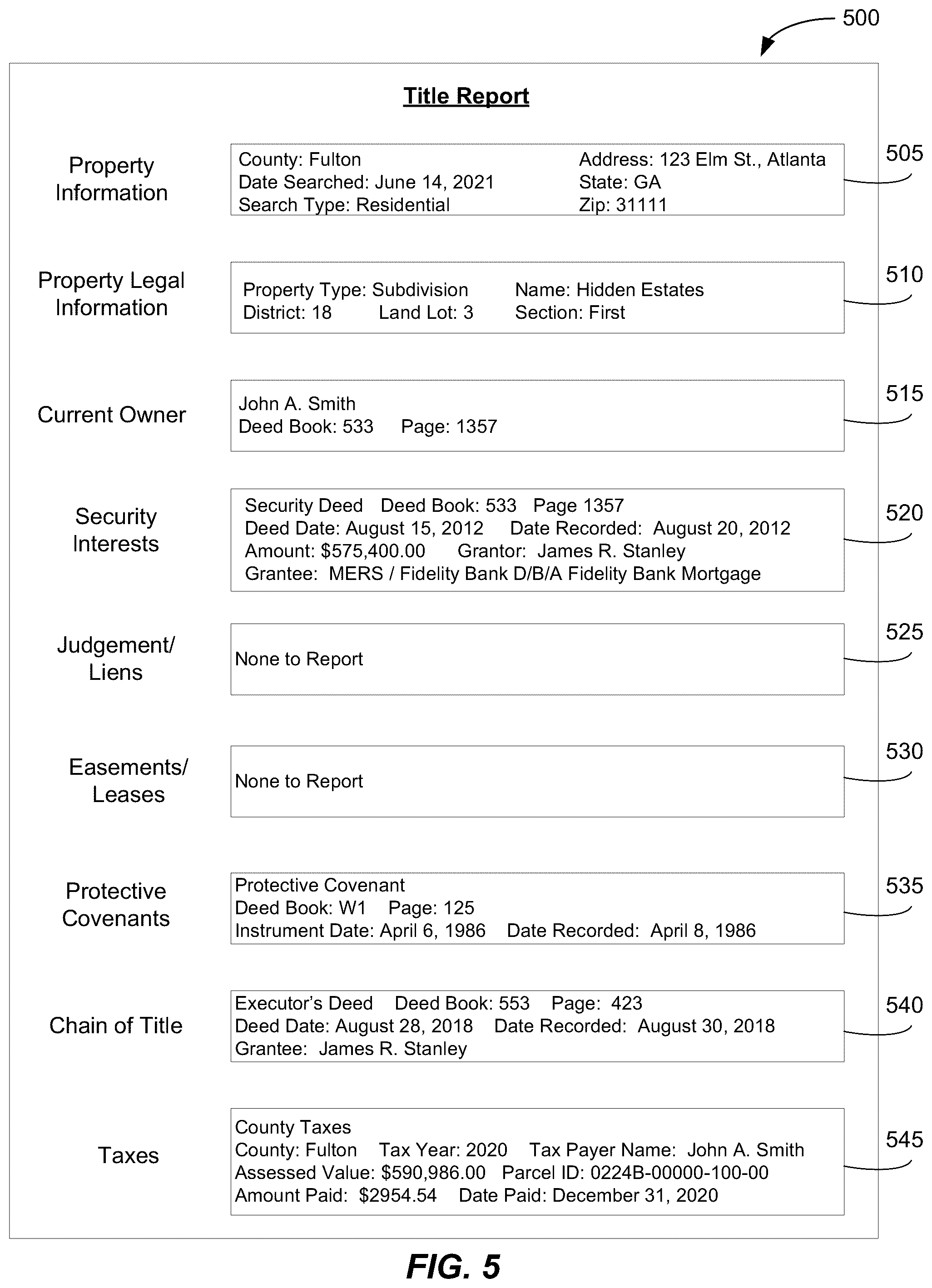 Patent US12165230 Figure 4 – Systems and methods for generating title reports