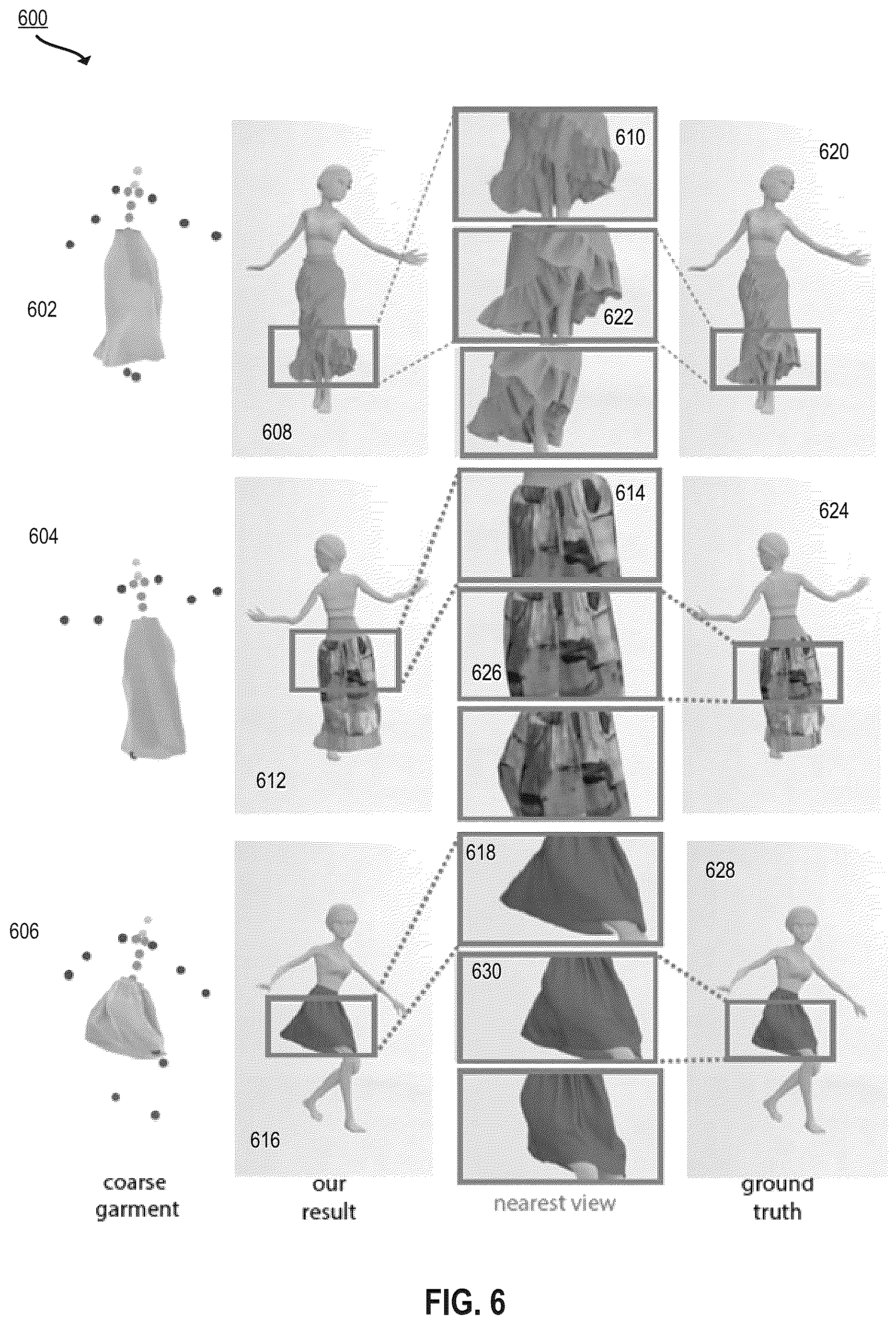 Patent US12165260 Figure 6 – Garment rendering techniques