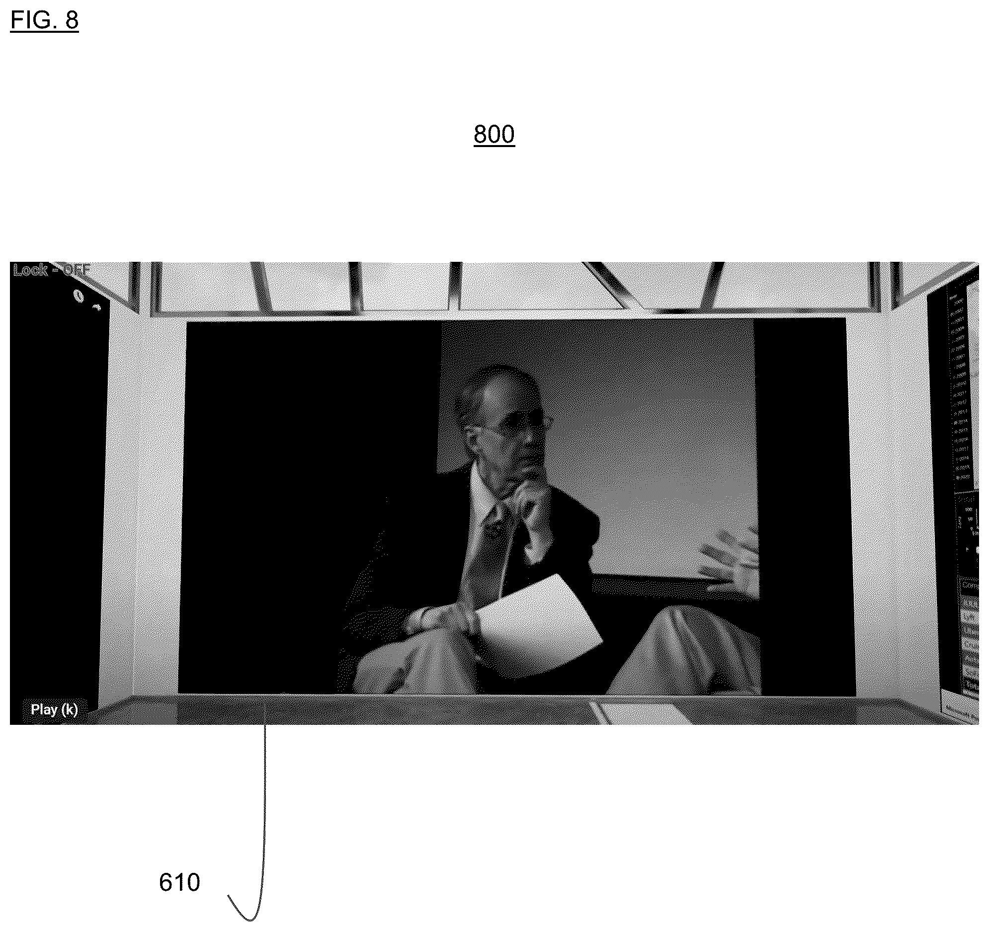 Patent US12165263 Figure 8 – Web browser derived content including real-time visualizations in a three-dimensional gaming environment