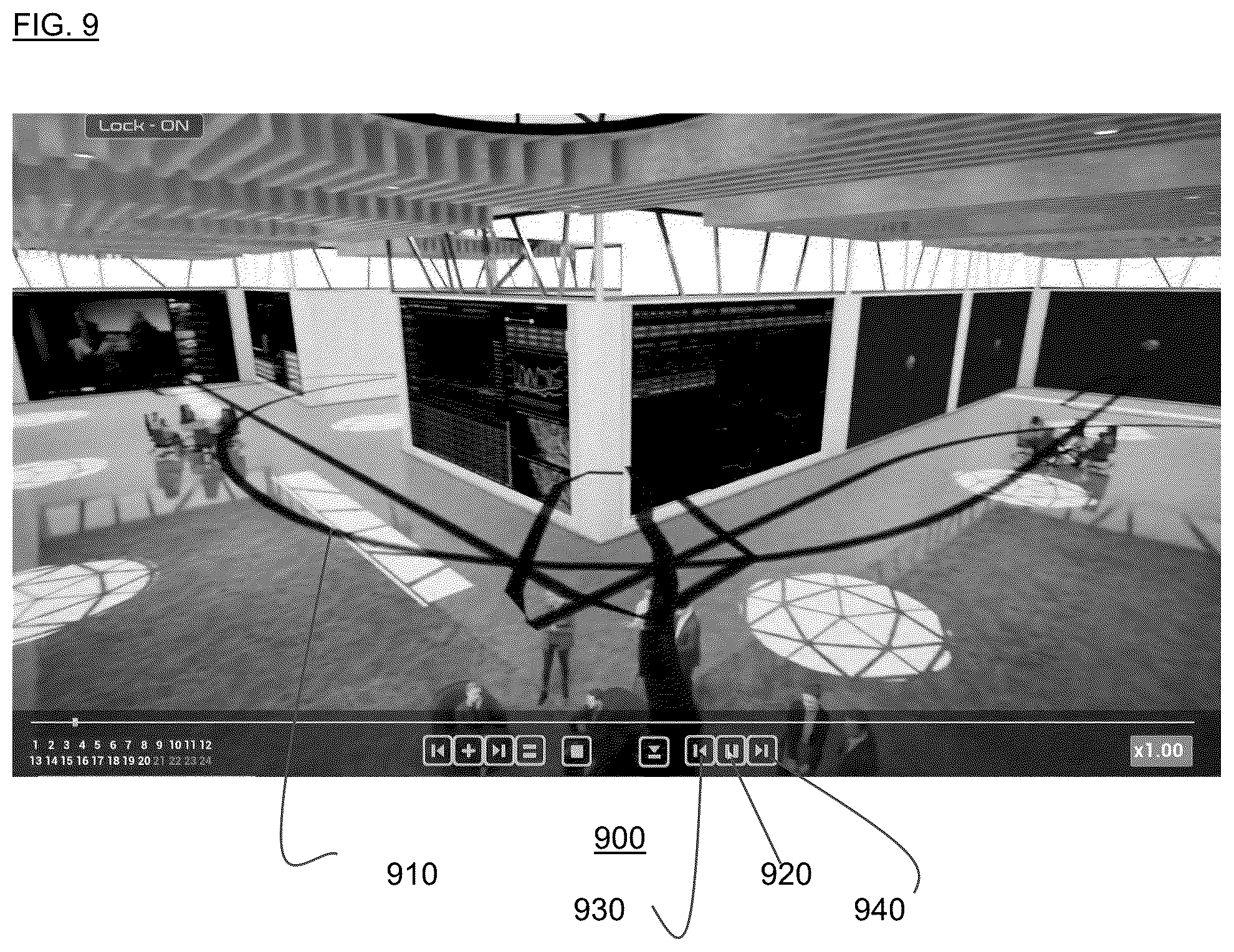 Patent US12165263 Figure 9 – Web browser derived content including real-time visualizations in a three-dimensional gaming environment