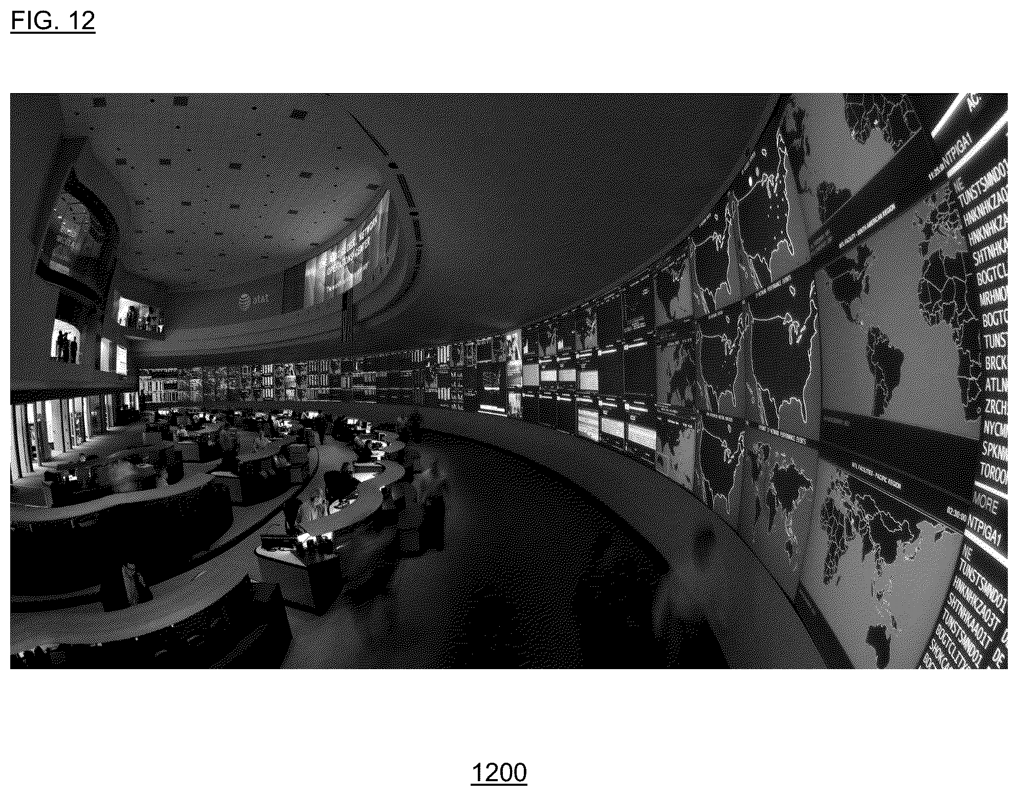 Patent US12165263 Figure 12 – Web browser derived content including real-time visualizations in a three-dimensional gaming environment