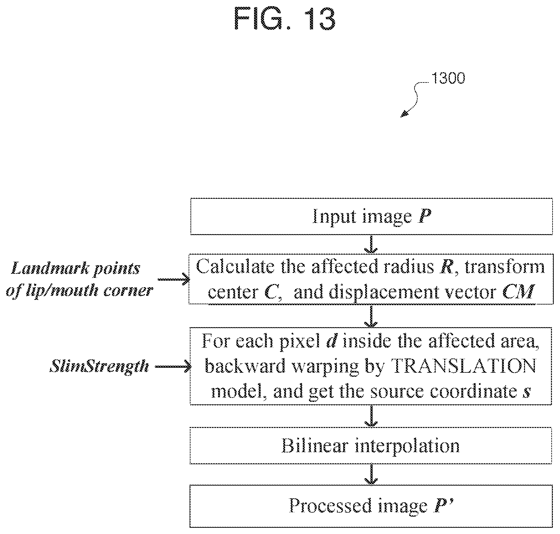 Patent US12165275 Figure 13 – Face augmentation in video