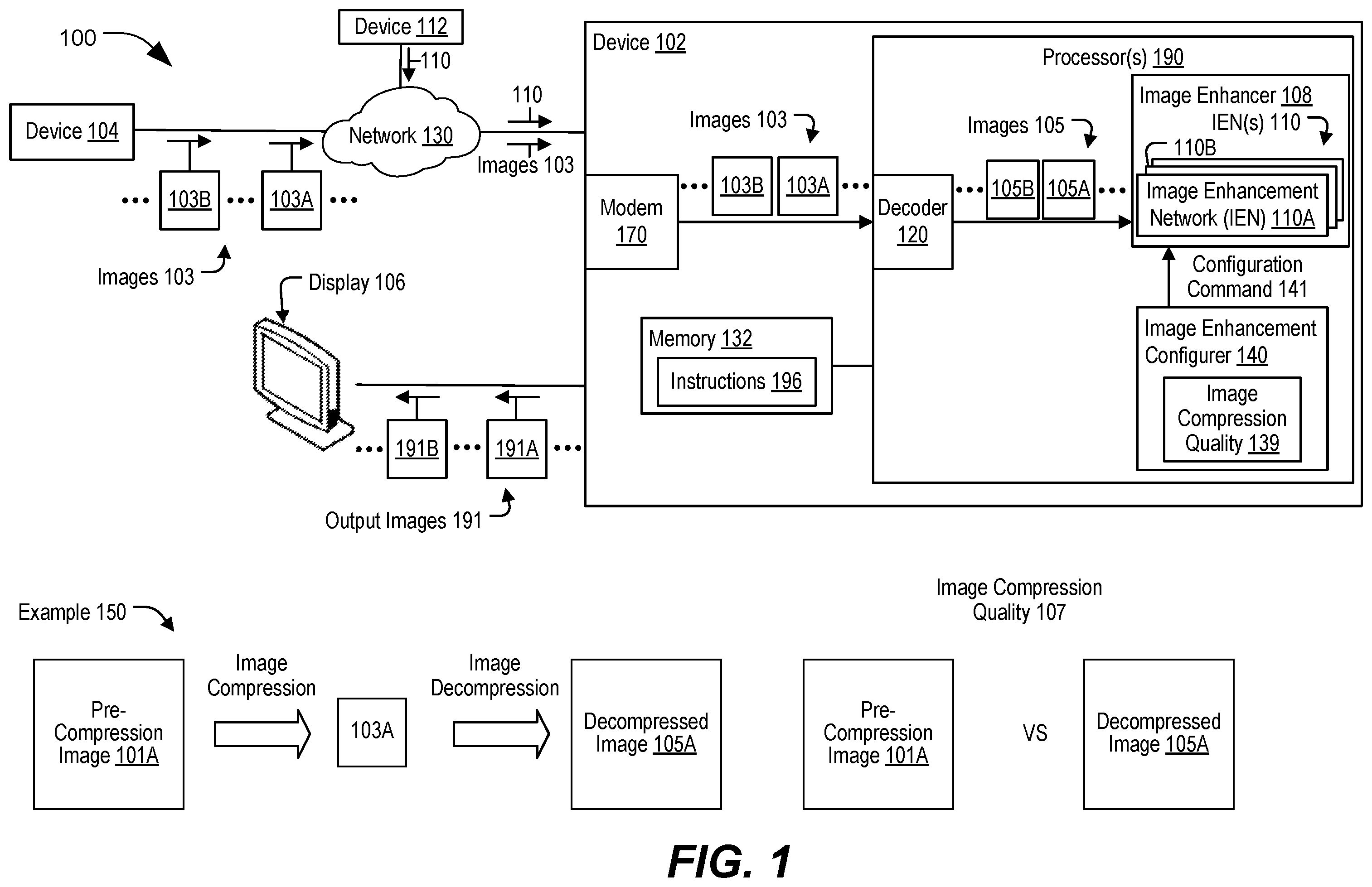 Patent US12165283 Figure 1 – Configurable image enhancement