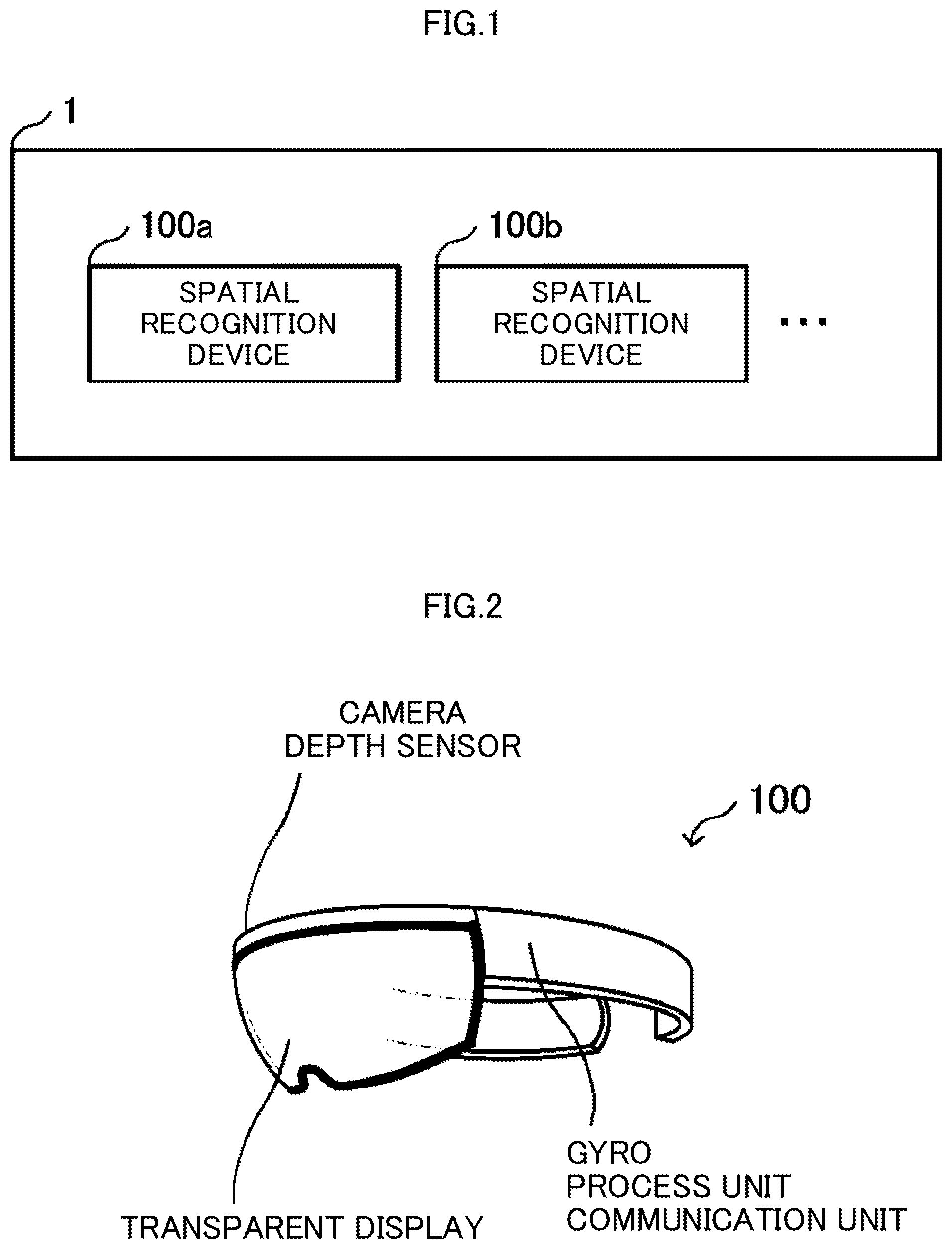 Patent US12165359 Figure 1 – Spatial recognition system, spatial recognition device, spatial recognition method, and program
