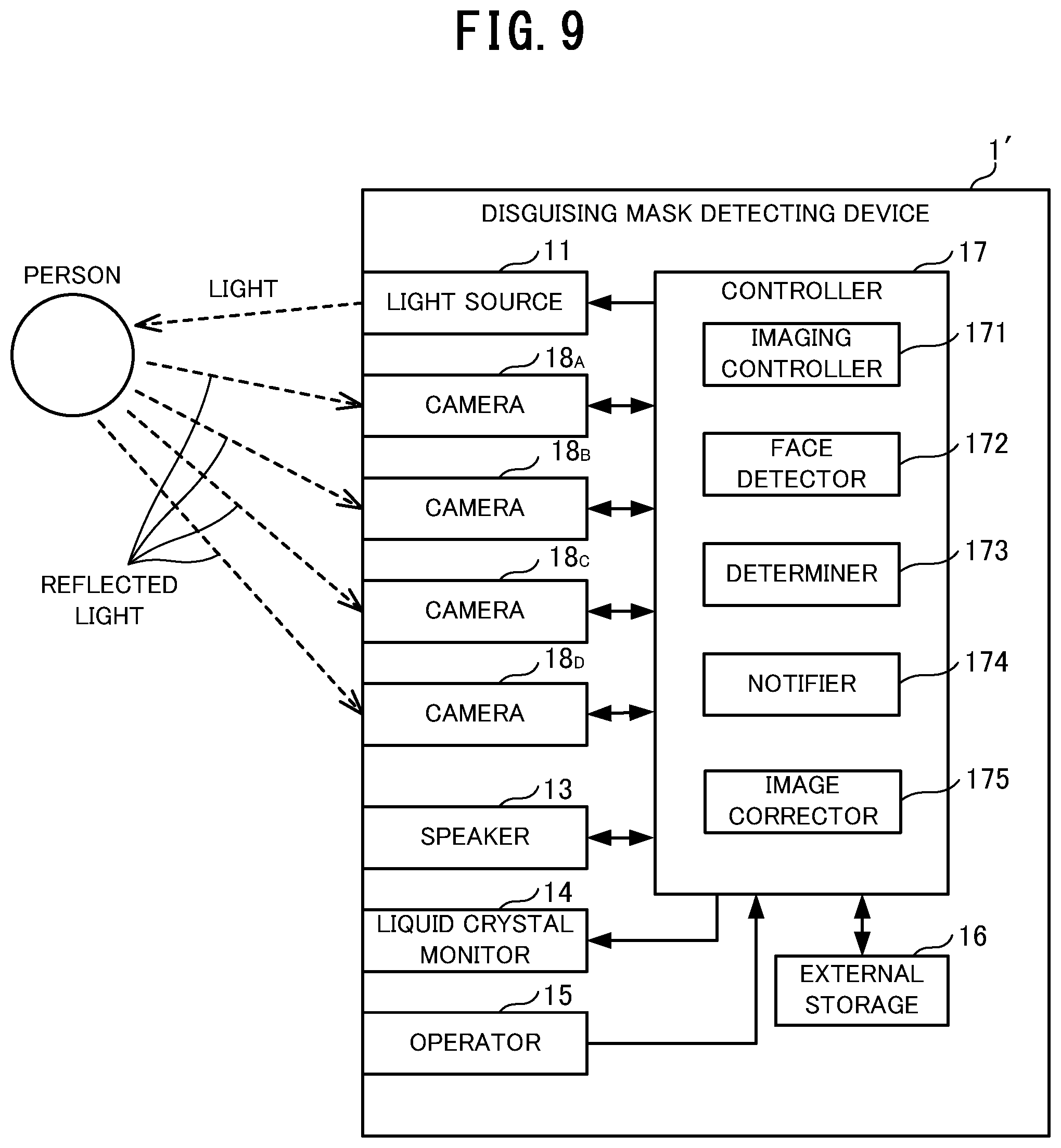 Patent US12165429 Figure 9 – Detecting device, detecting method, and recording medium