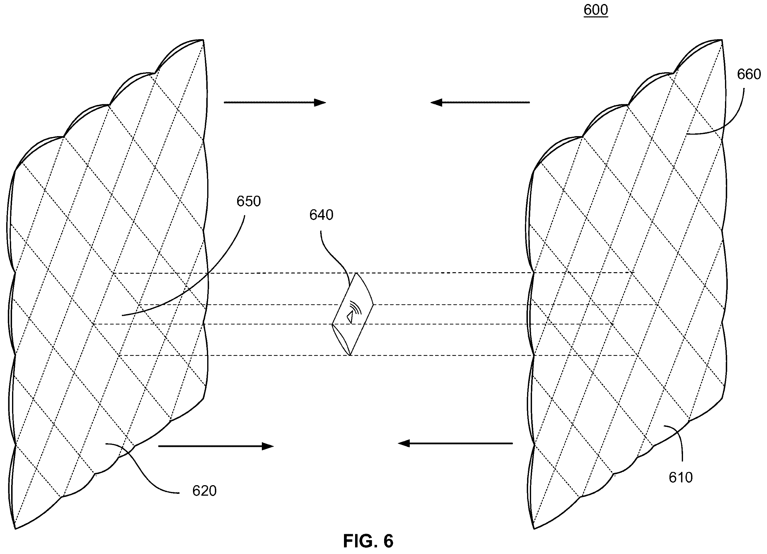 Patent US12165487 Figure 5 – Fabric with embedded information beacon