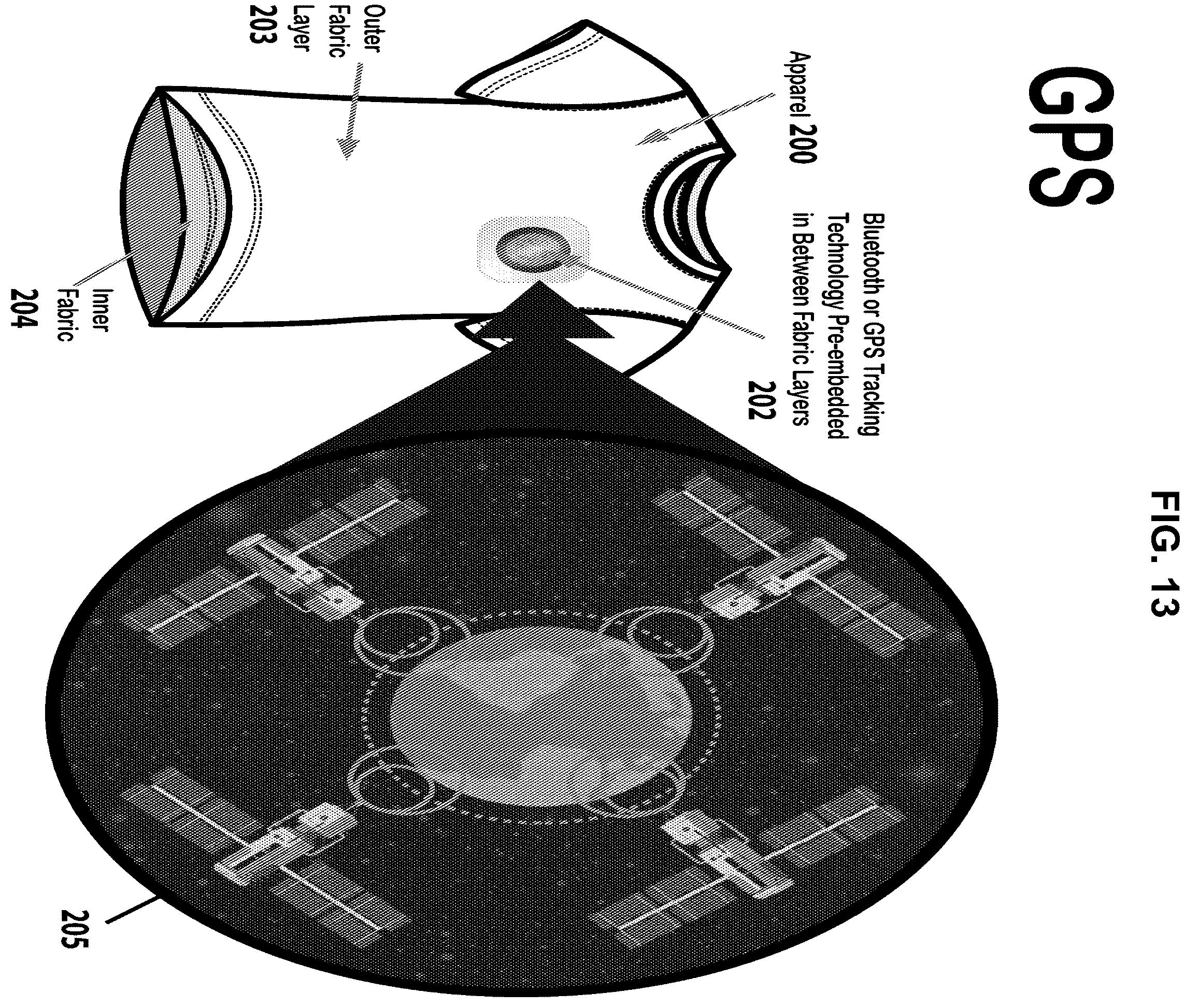 Patent US12165487 Figure 11 – Fabric with embedded information beacon