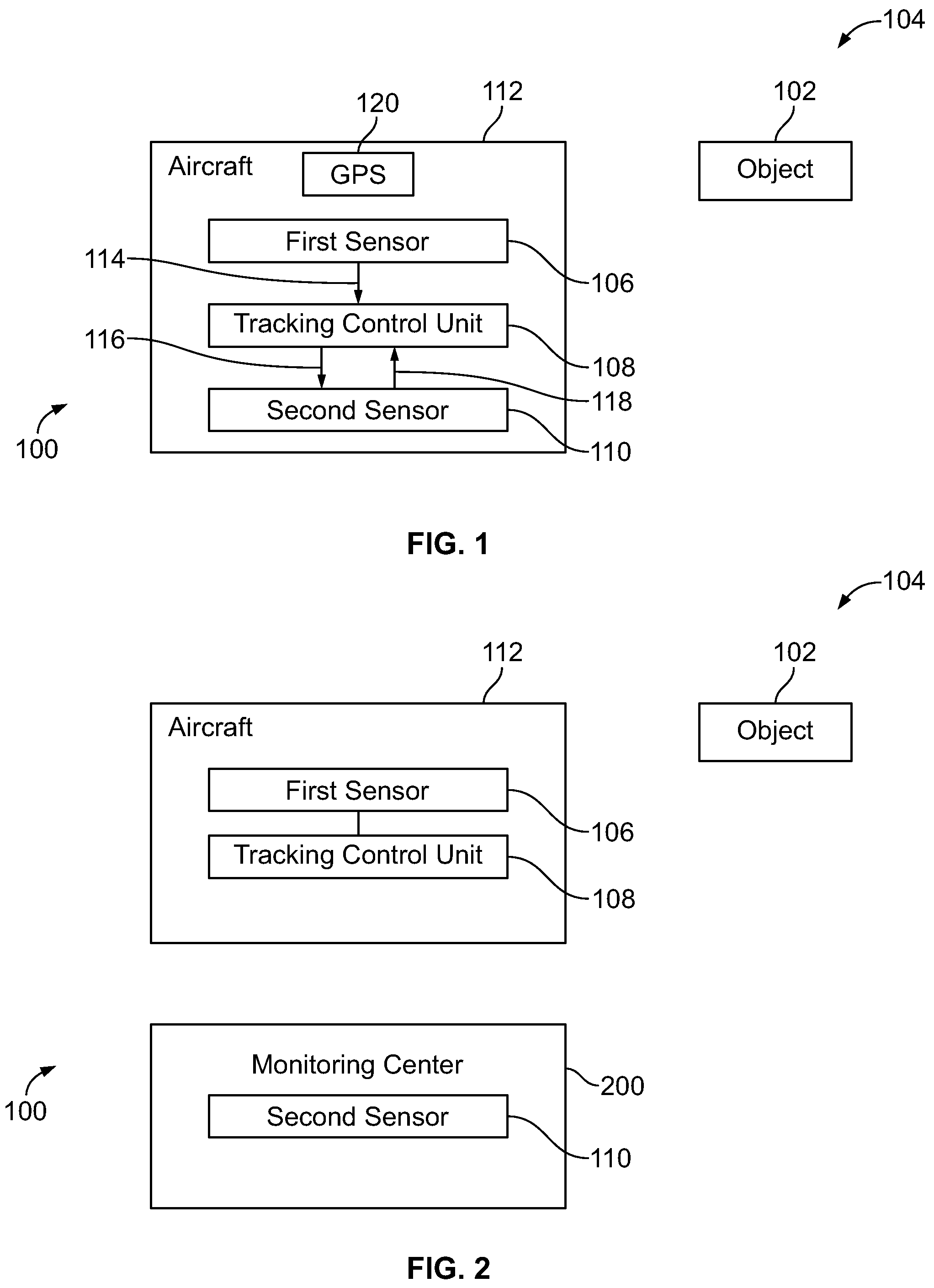 Patent US12165523 Figure 1 – Systems and methods for tracking objects relative to an aircraft within an air space
