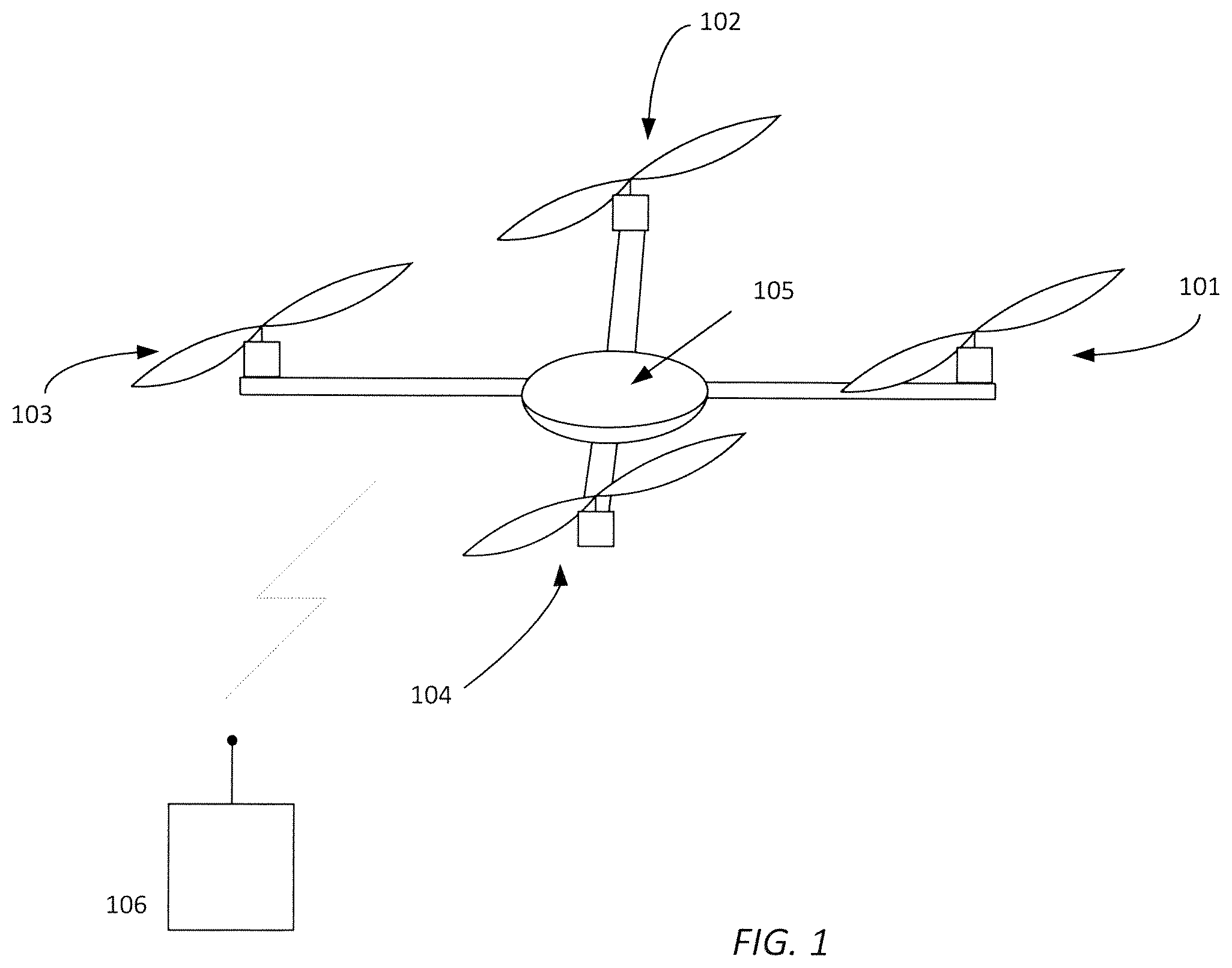 Patent US12165544 Figure 1 – Drone apparatus used in healthcare applications