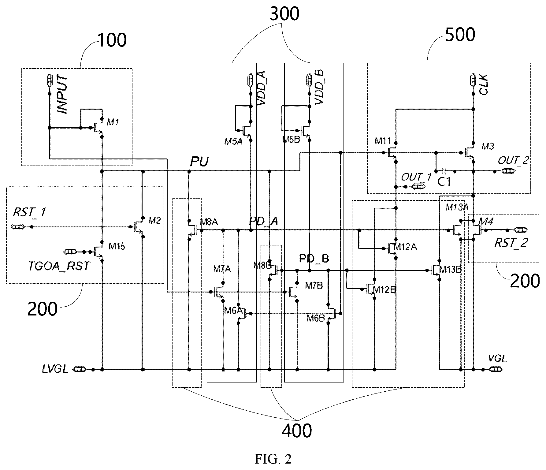 Patent US12165554 Figure 2 – Shift-register unit, grid driving circuit and displaying device