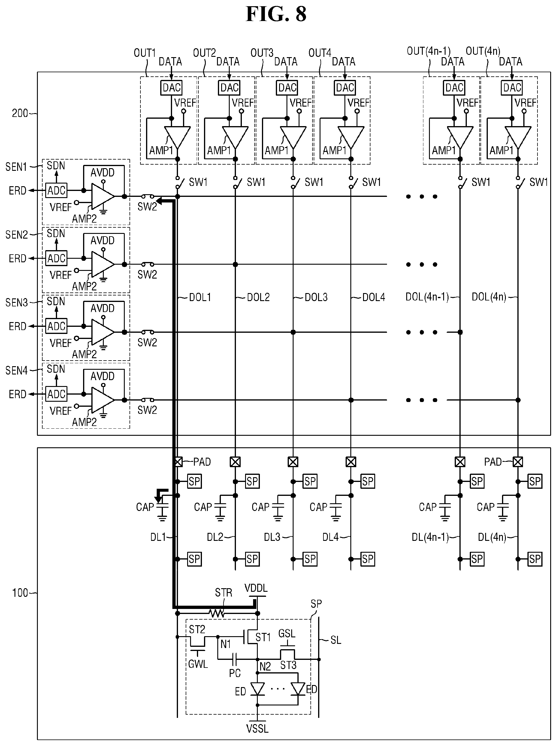 Patent US12165565 Figure 8 – Display device