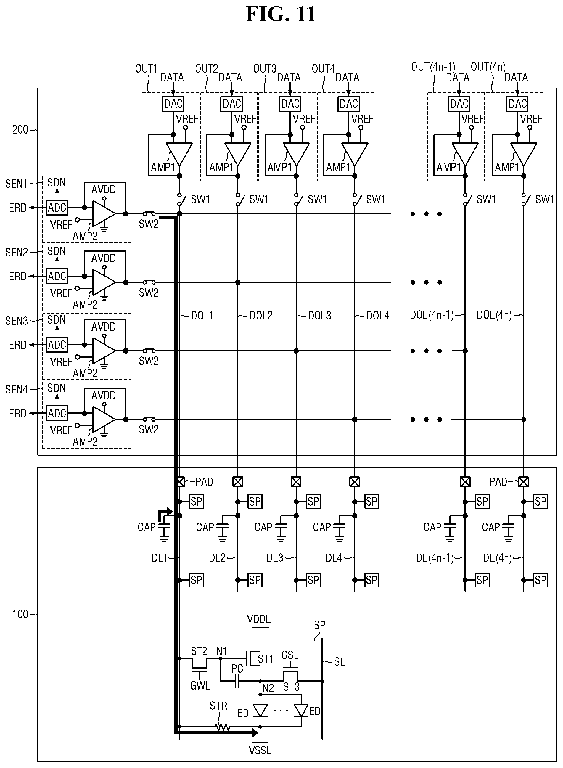 Patent US12165565 Figure 11 – Display device
