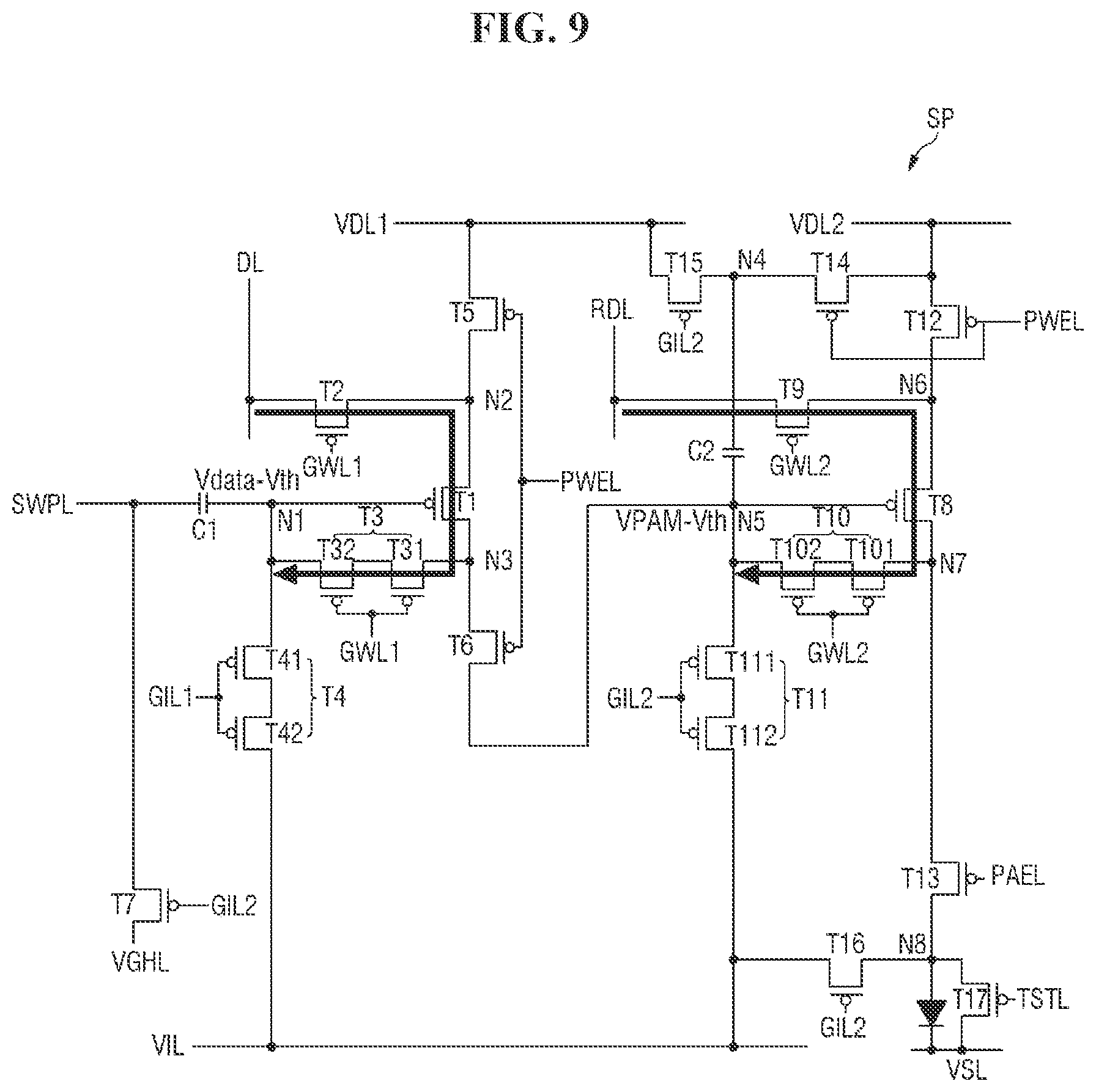 Patent US12165568 Figure 9 – Display device