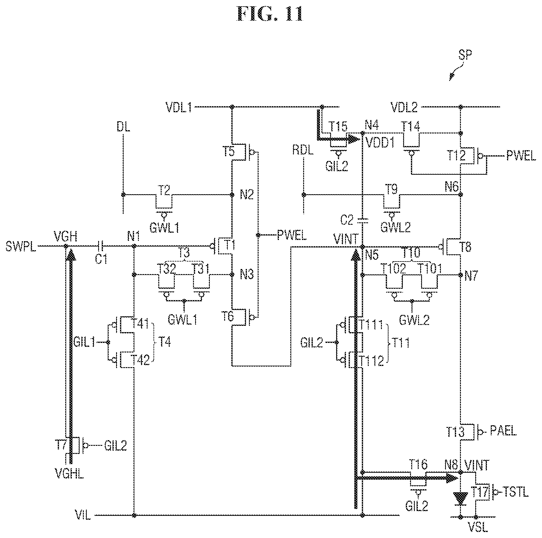 Patent US12165568 Figure 11 – Display device