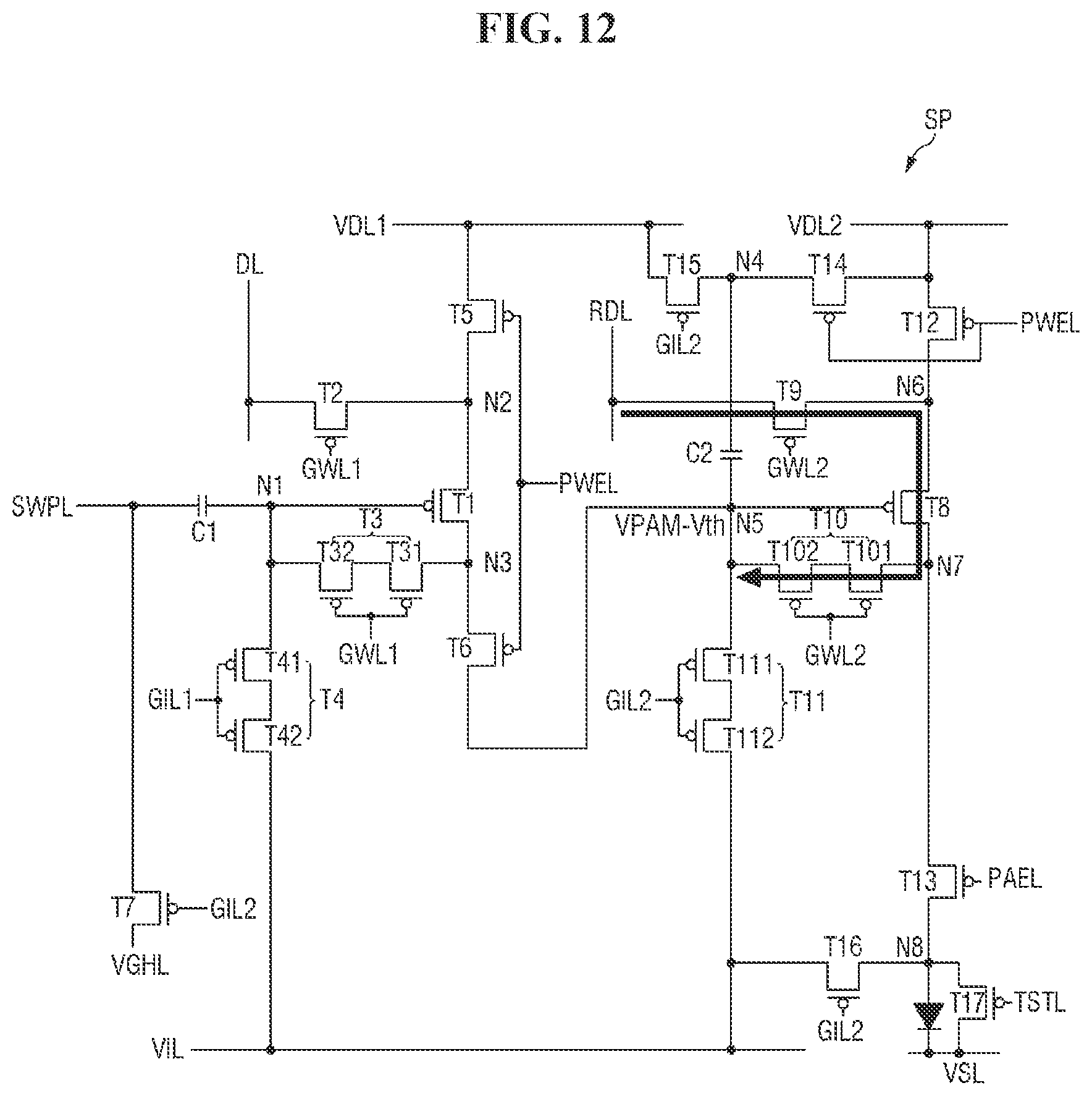 Patent US12165568 Figure 12 – Display device