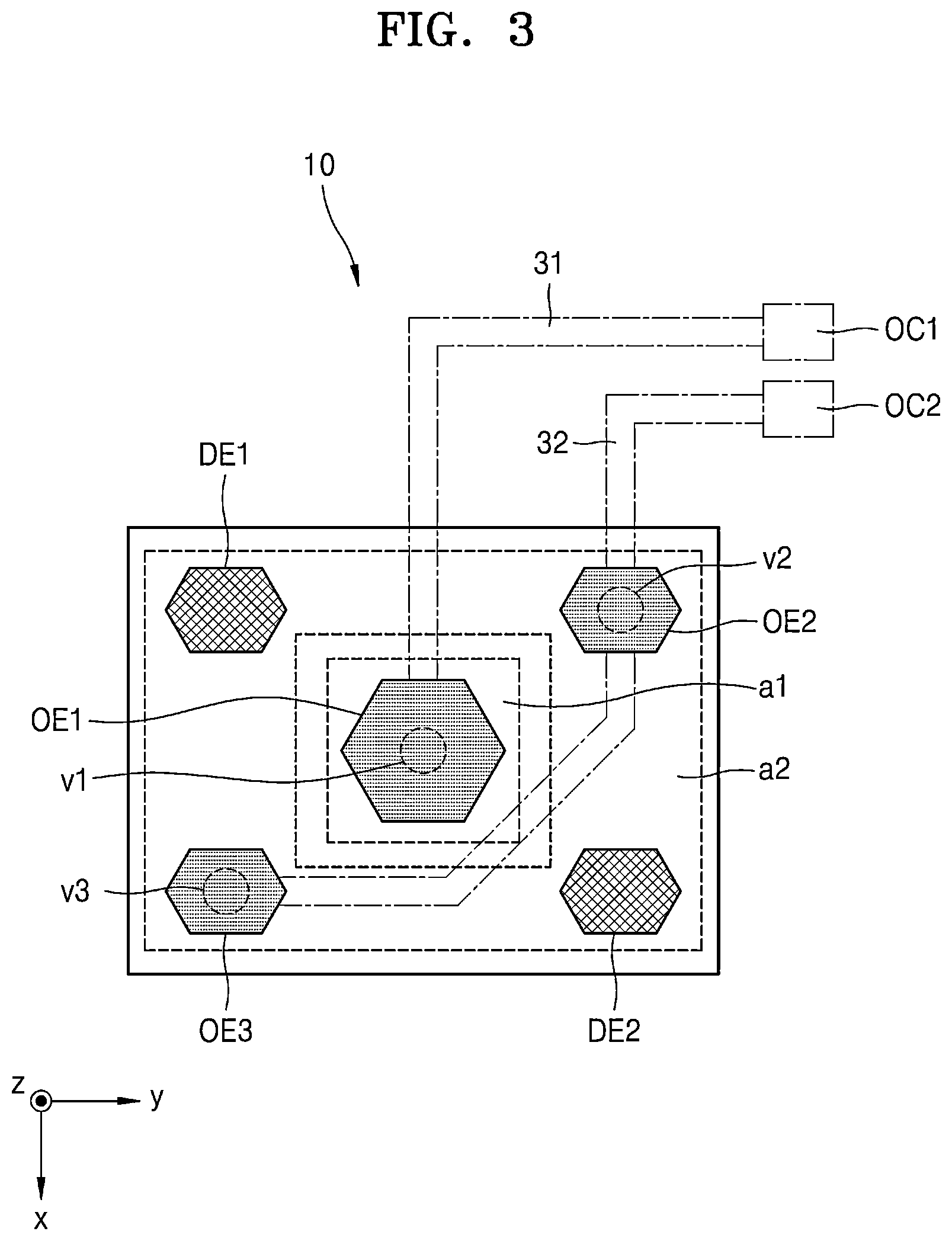 Patent US12165571 Figure 3 – Driving circuit board, electronic apparatus including driving circuit board, and method of fabricating electronic apparatus