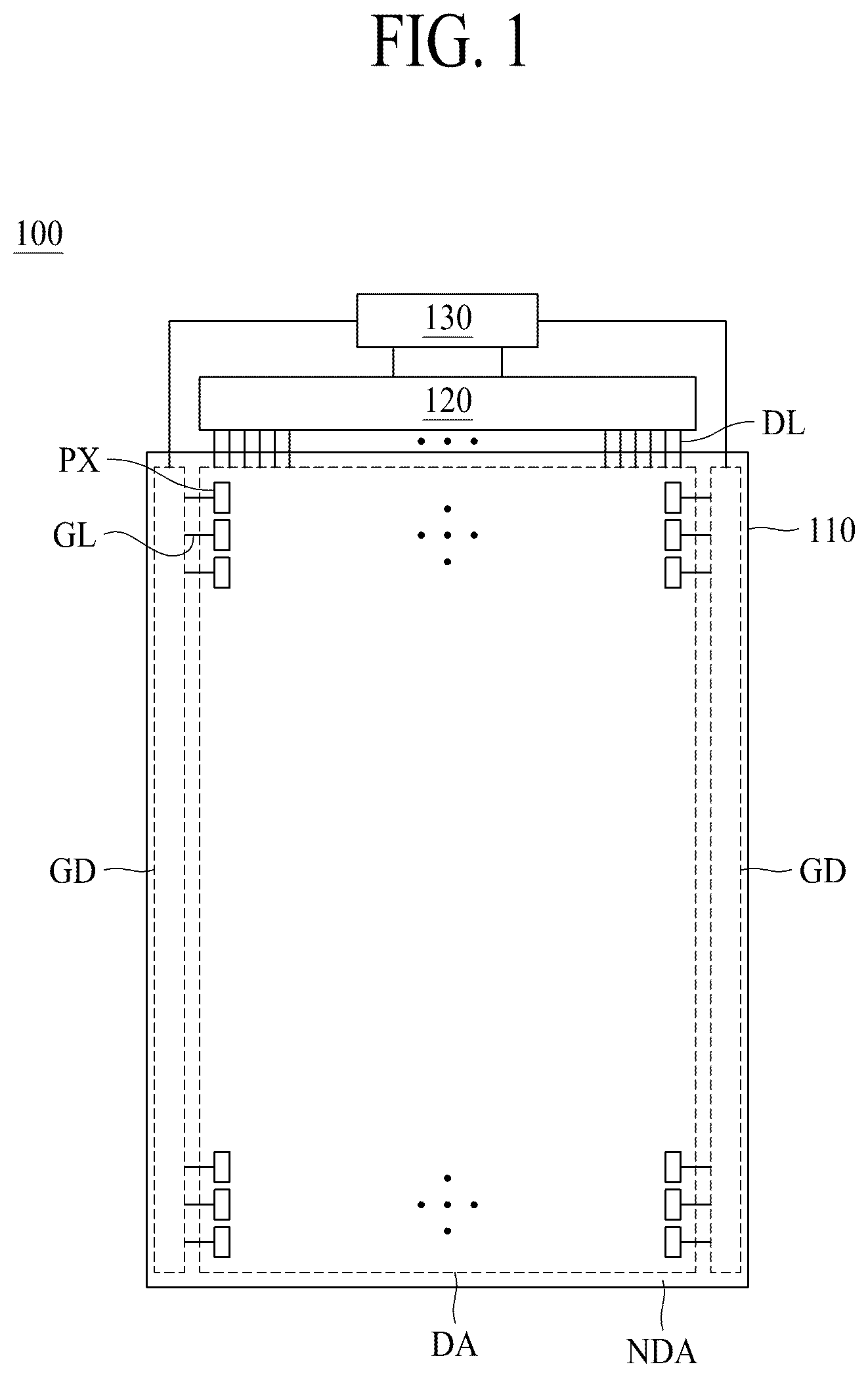 Patent US12165585 Figure 1 – Display apparatus