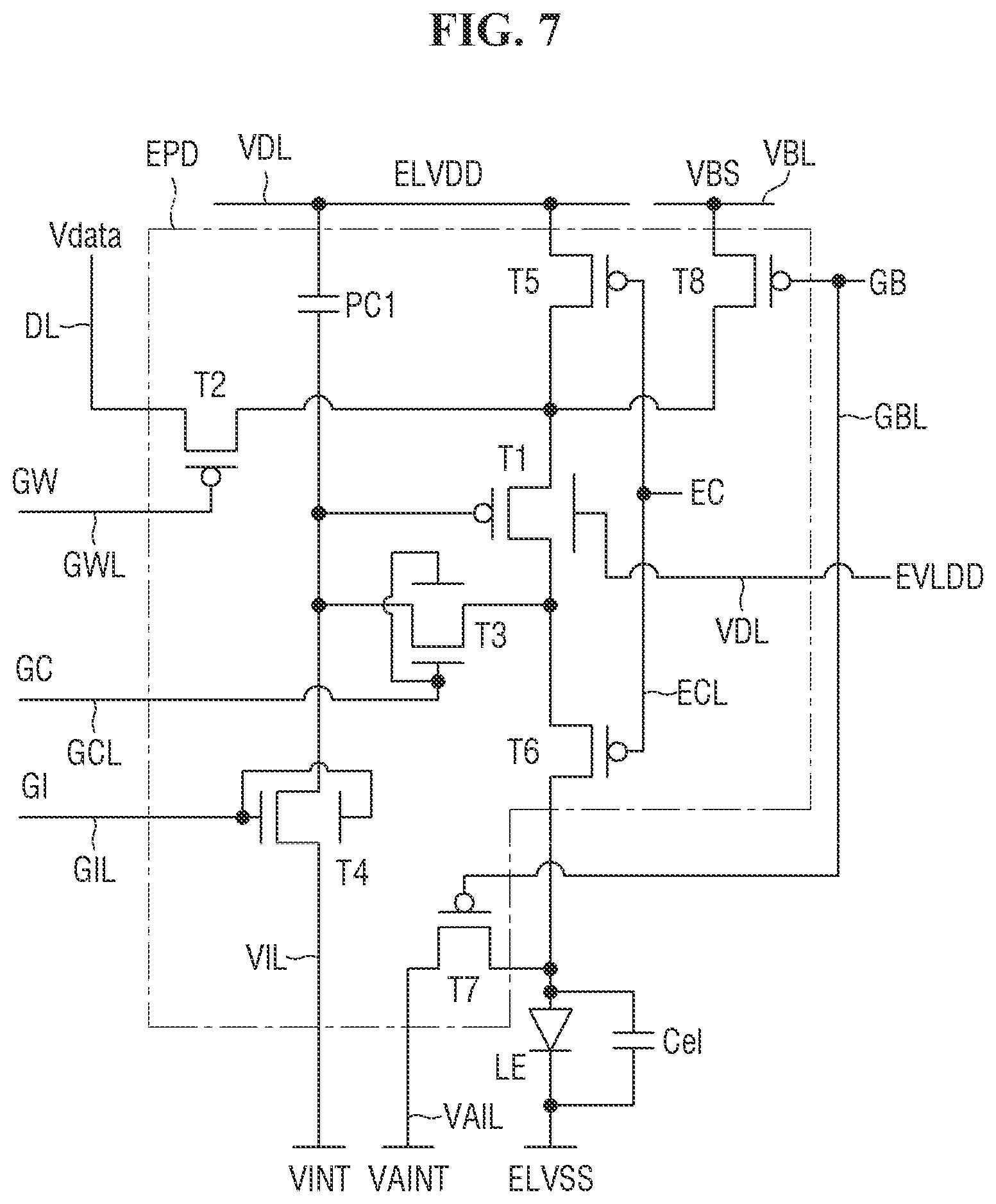 Patent US12165592 Figure 7 – Display device