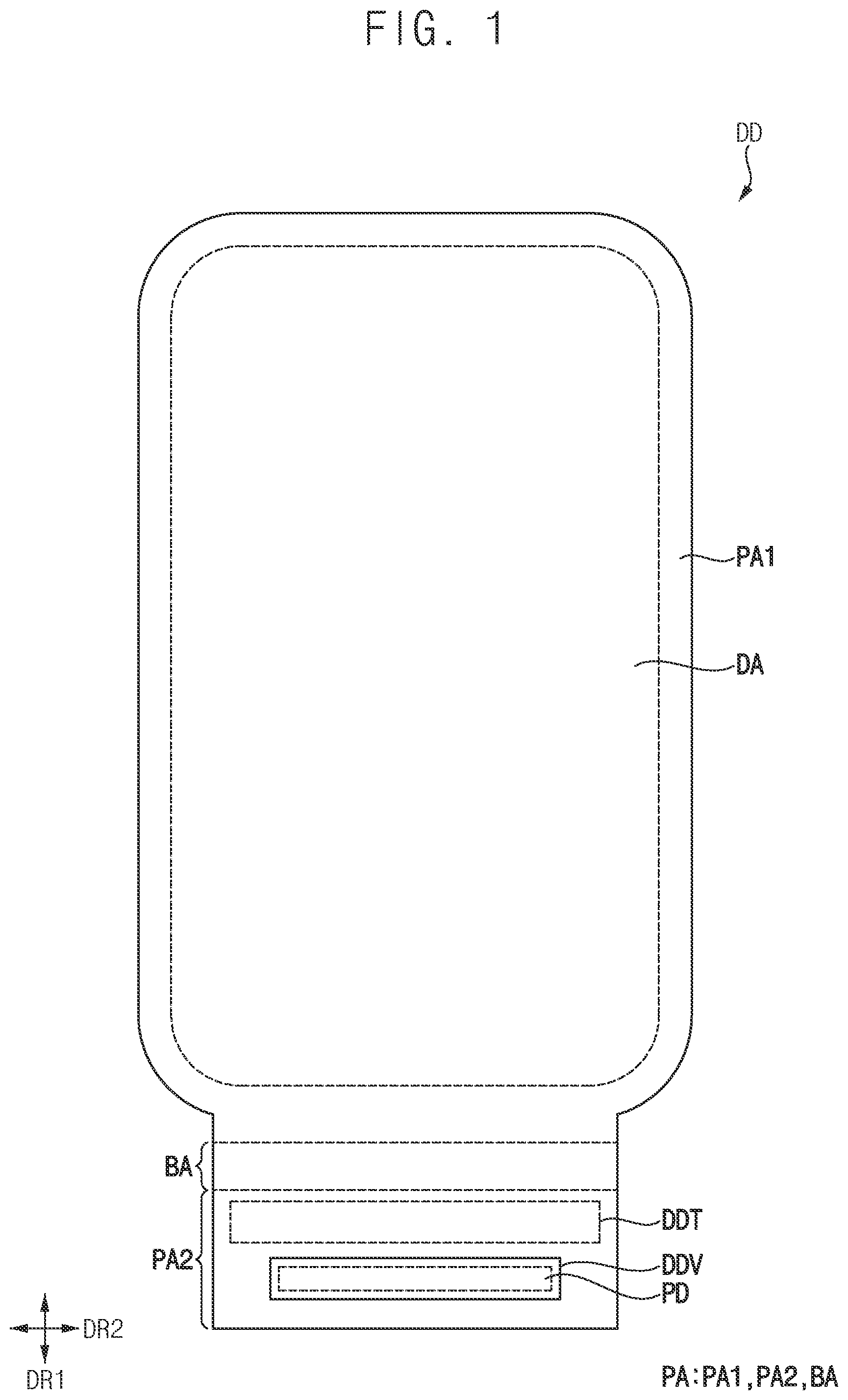 Patent US12165600 Figure 1 – Display device