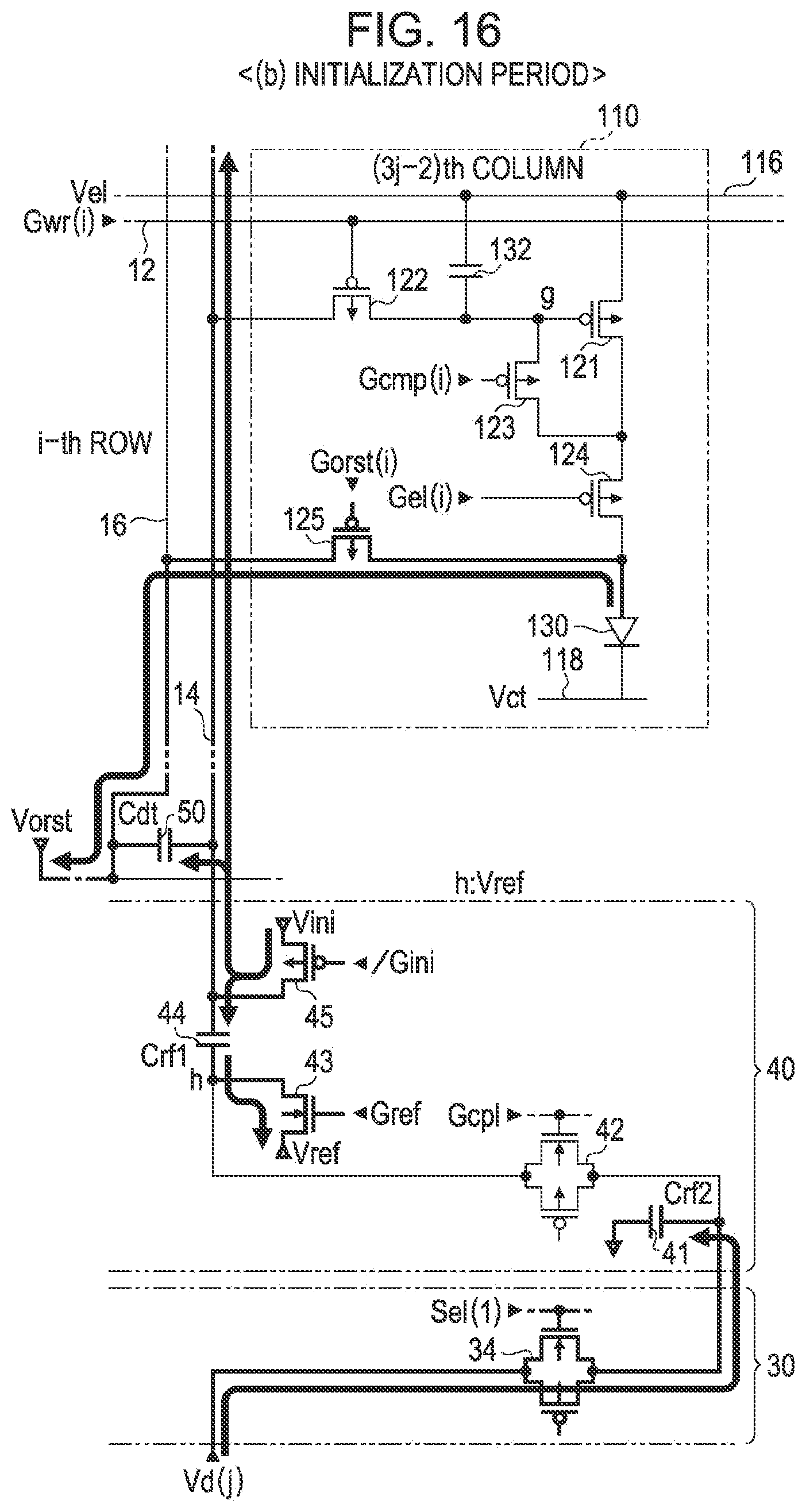 Patent US12165602 Figure 16 – Electro-optical device having a storage capacitor formed by a data line and a potential line