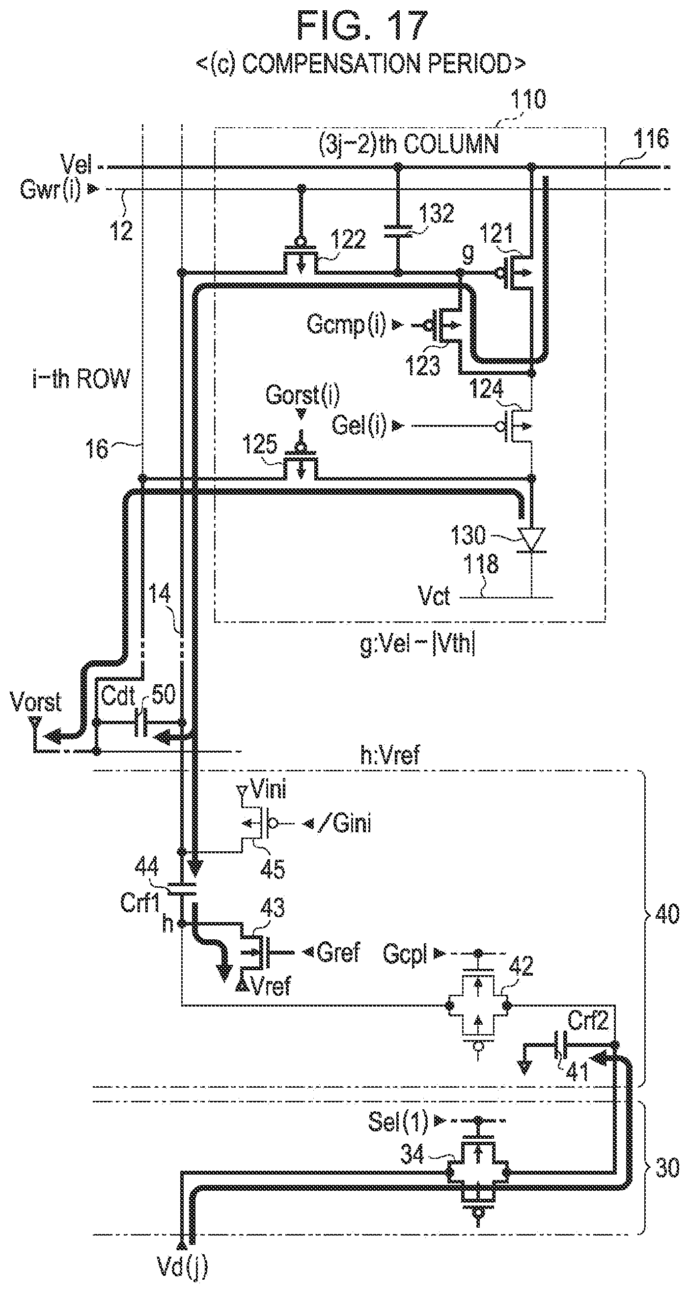 Patent US12165602 Figure 17 – Electro-optical device having a storage capacitor formed by a data line and a potential line