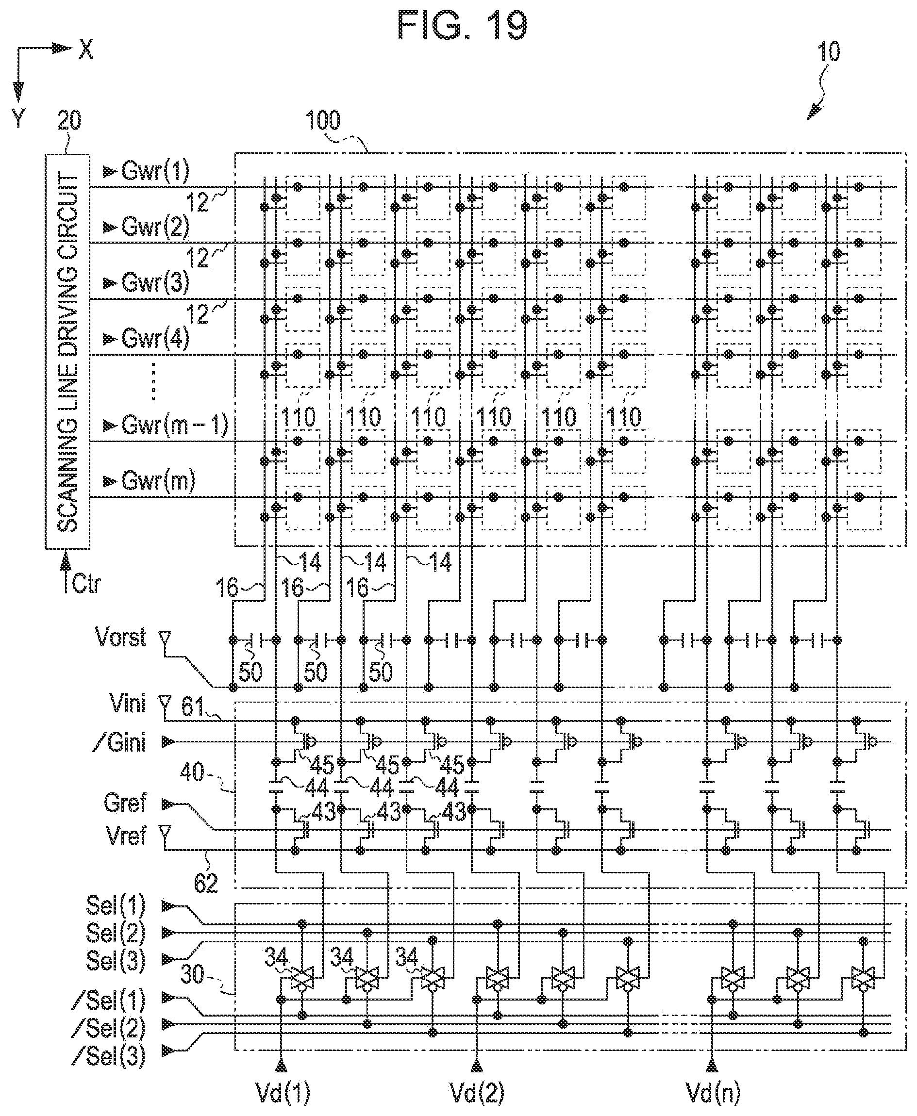 Patent US12165602 Figure 19 – Electro-optical device having a storage capacitor formed by a data line and a potential line
