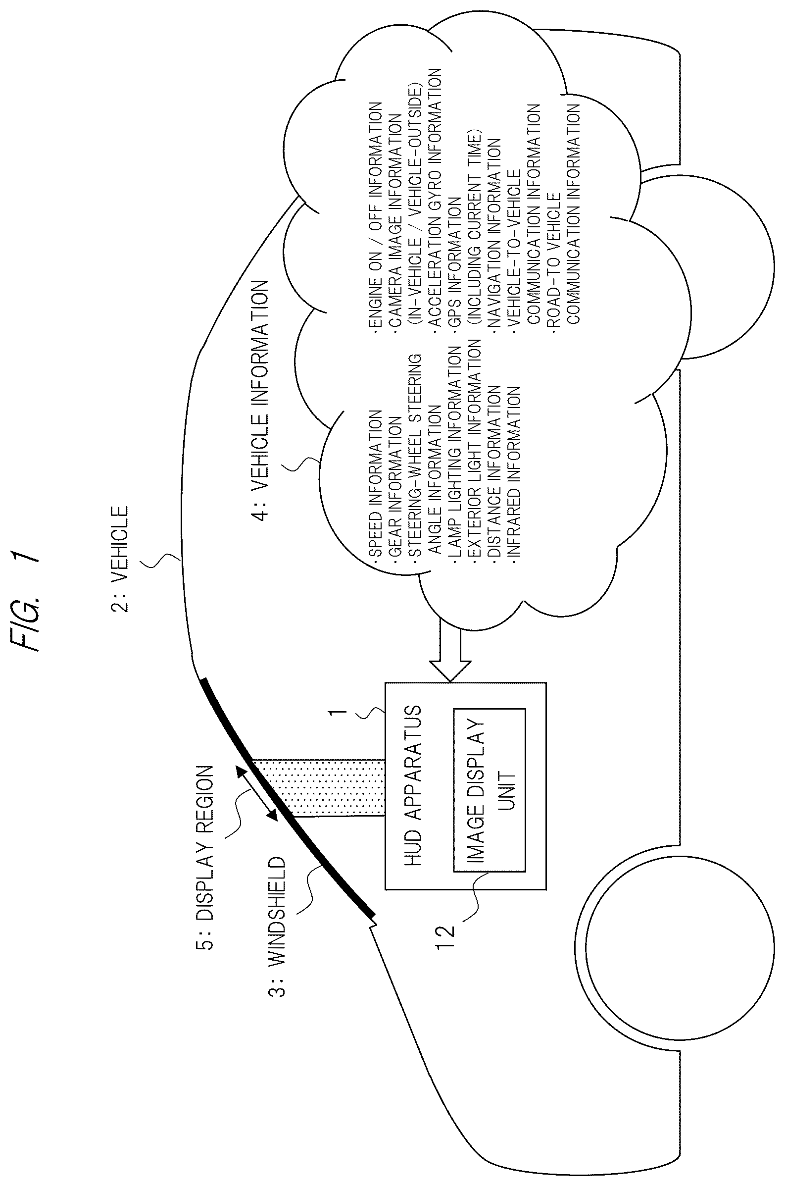 Patent US12165604 Figure 1 – Head-up display apparatus