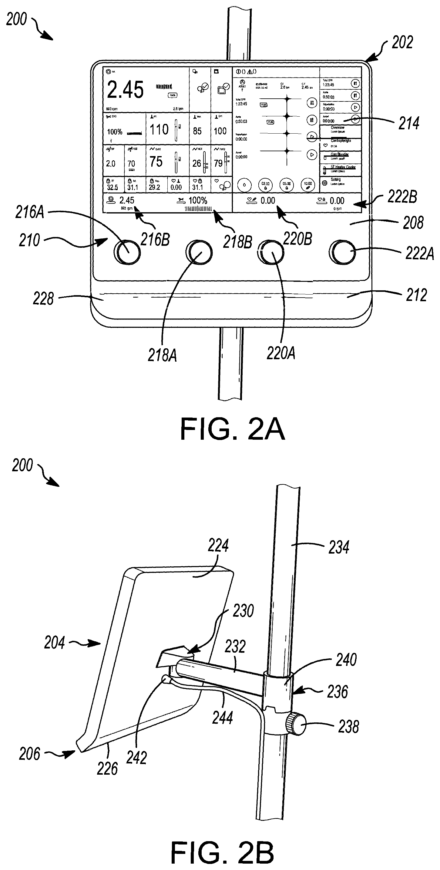 Patent US12165617 Figure 4 – Heart lung machine having control assembly with space-saving display features