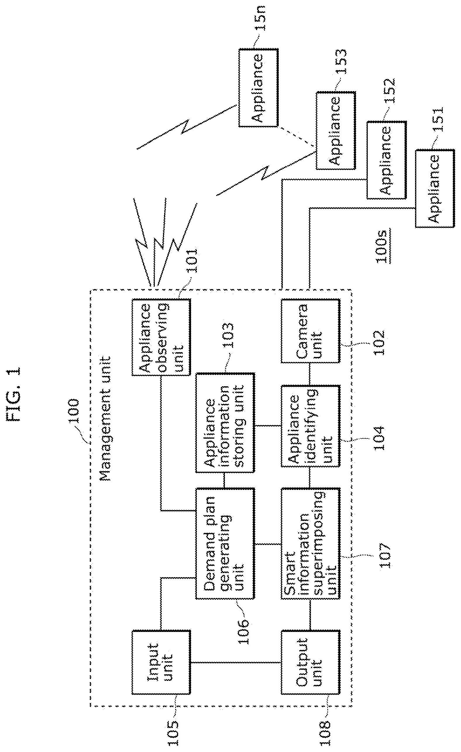 Patent US12165618 Figure 1 – Apparatus and method for obtaining and displaying appliance photographic image and supplemental data