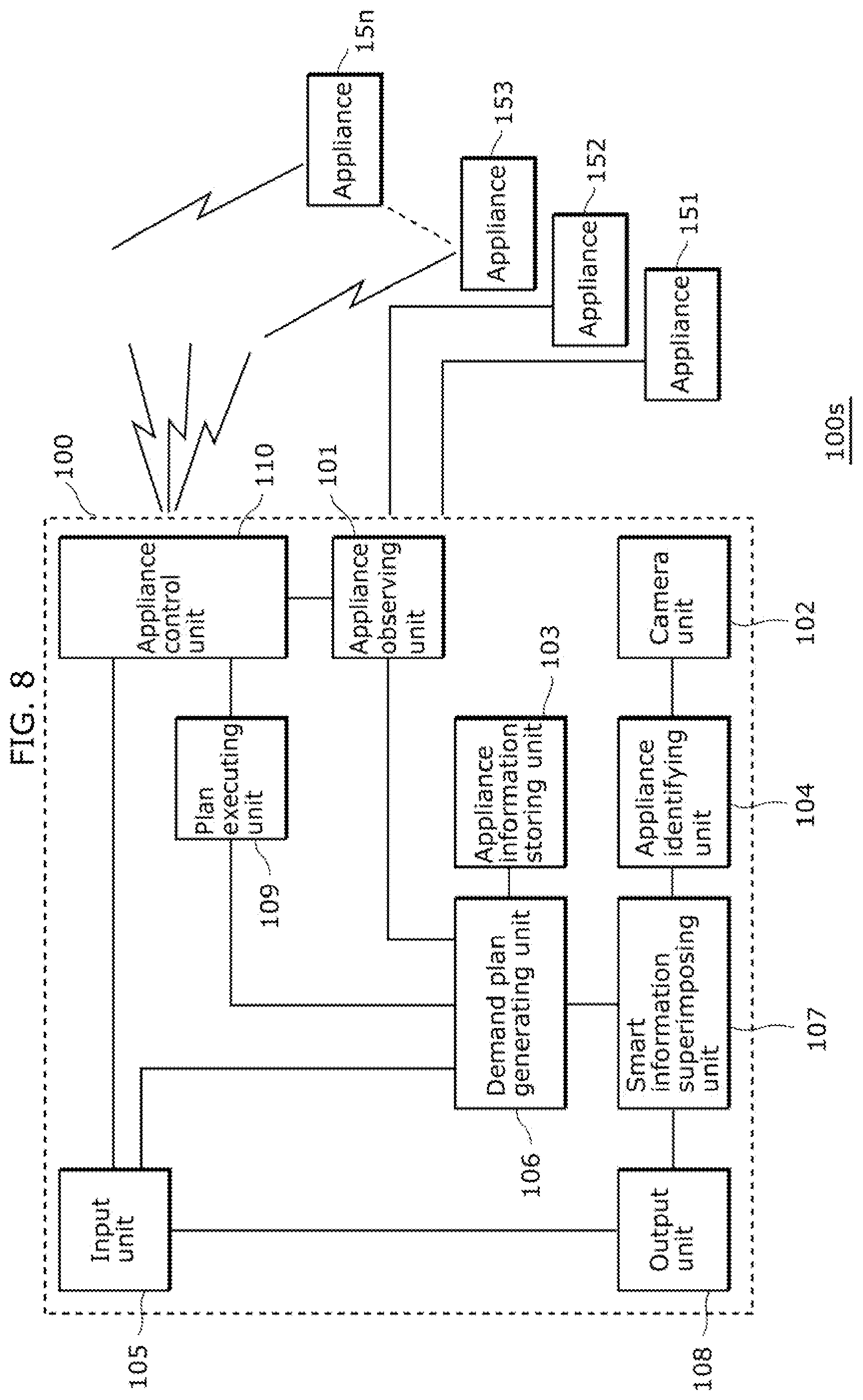 Patent US12165618 Figure 8 – Apparatus and method for obtaining and displaying appliance photographic image and supplemental data