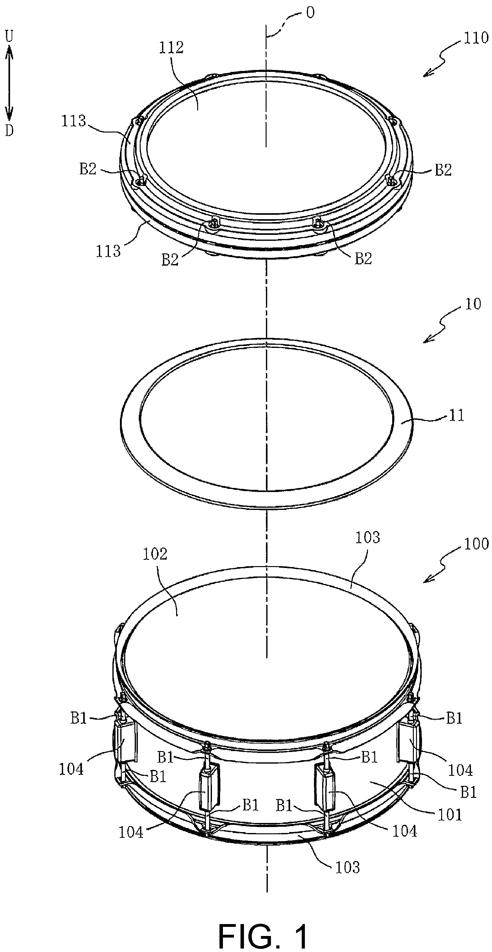 Patent US12165620 Figure 1 – Support body, attachment, and support method