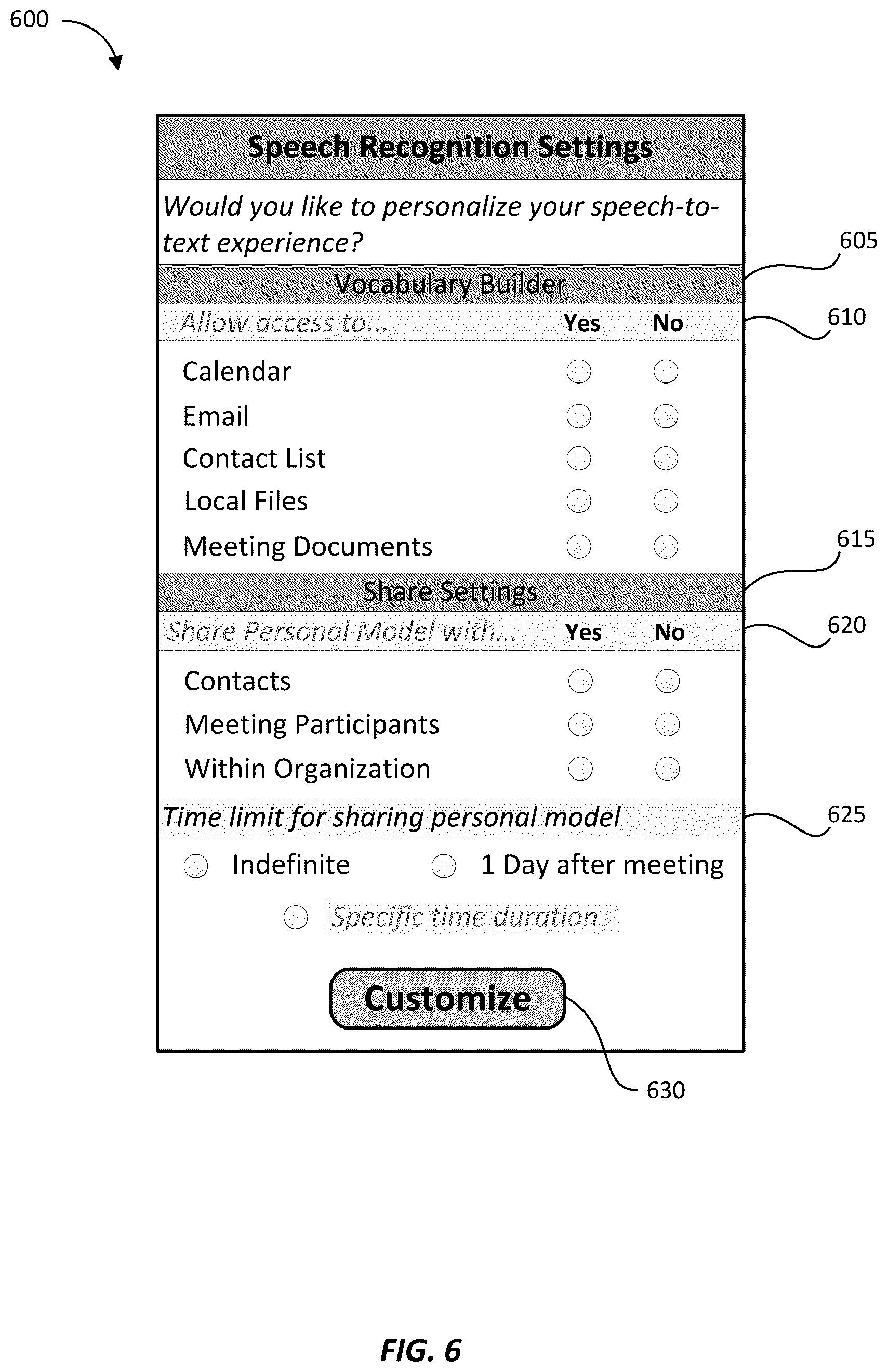 Patent US12165646 Figure 6 – Delta models for providing privatized speech-to-text during virtual meetings