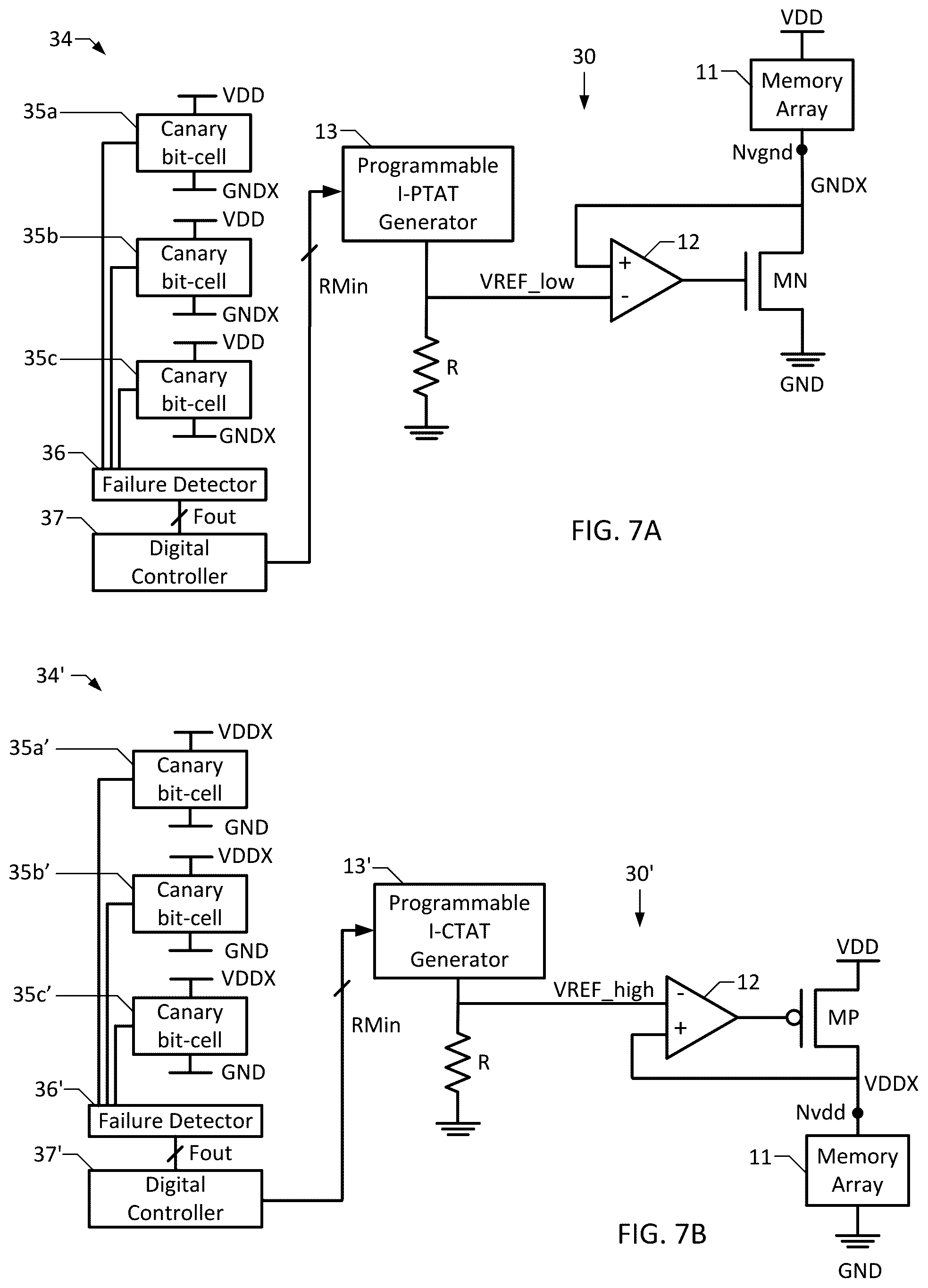 Patent US12165698 Figure 5 – Circuitry for adjusting retention voltage of a static random access memory (SRAM)