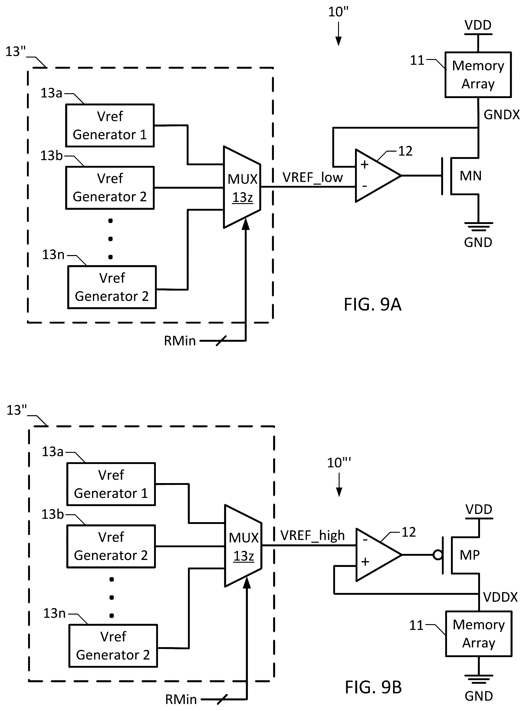 Patent US12165698 Figure 7 – Circuitry for adjusting retention voltage of a static random access memory (SRAM)
