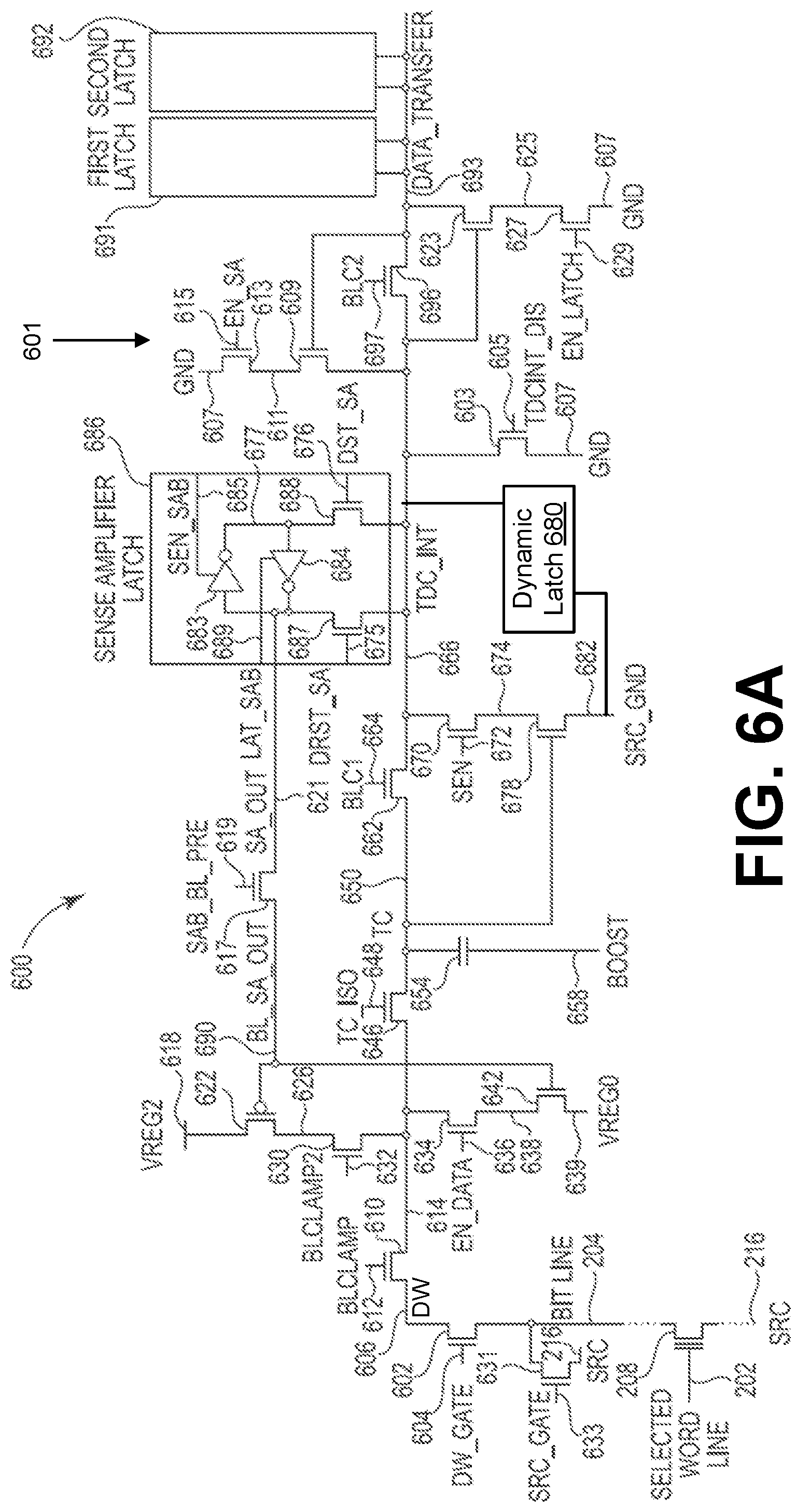 Patent US12165710 Figure 8 – Memory devices using a dynamic latch to provide multiple bias voltages