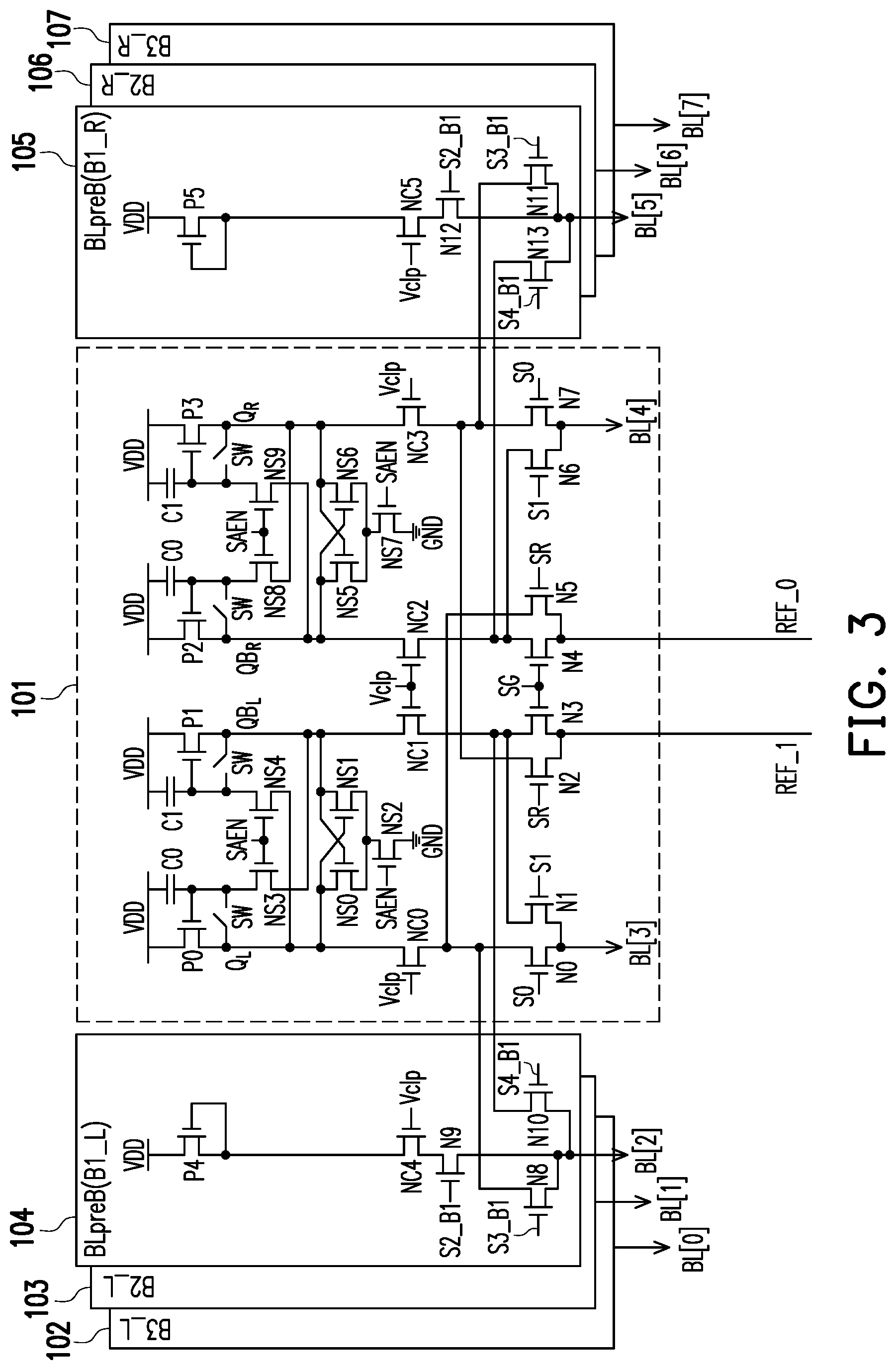 Patent US12165733 Figure 3 – Sense amplifier, memory device and operation method thereof