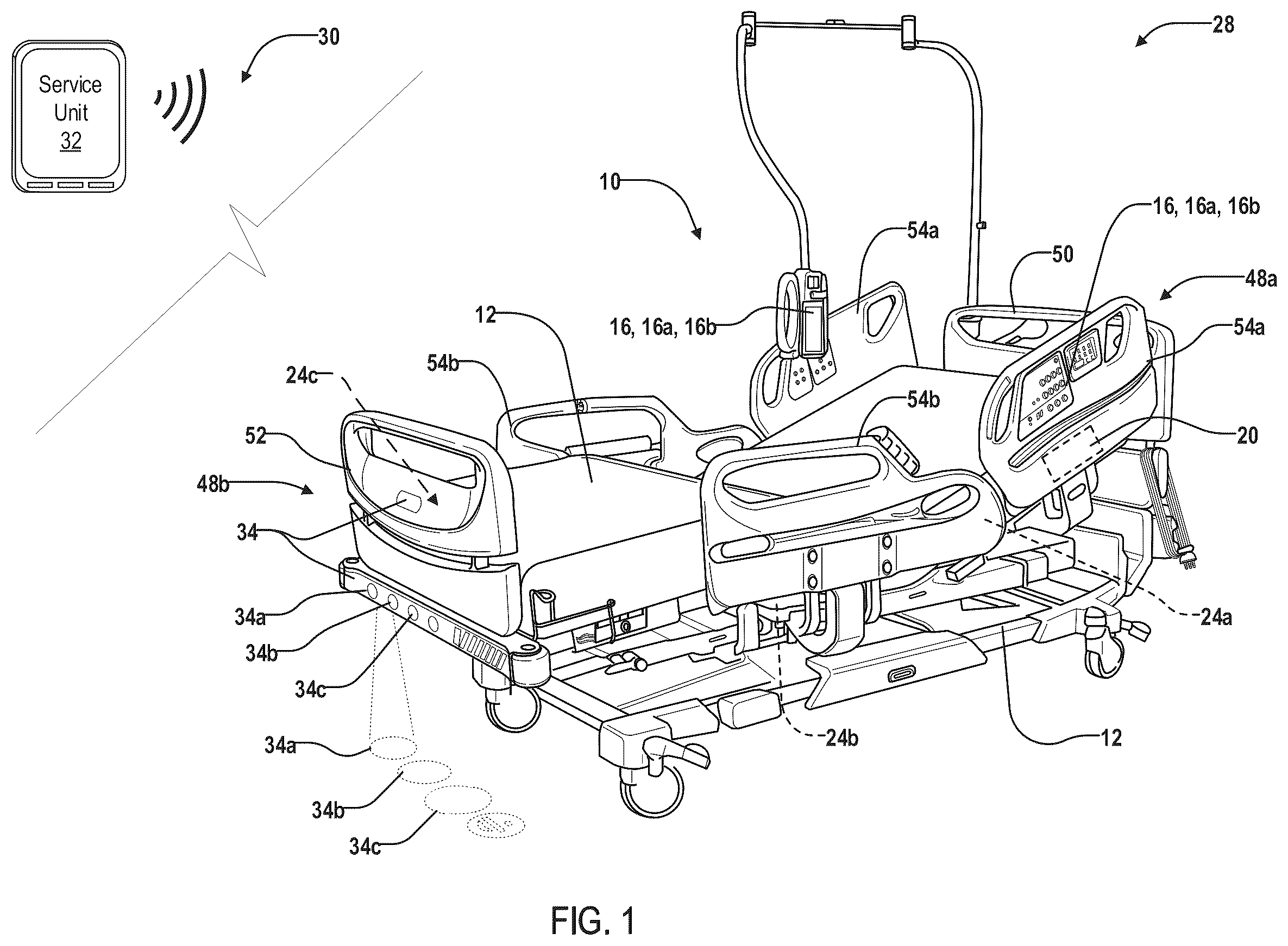 Patent US12165767 Figure 1 – System and method for identification of remotely accessed patient device