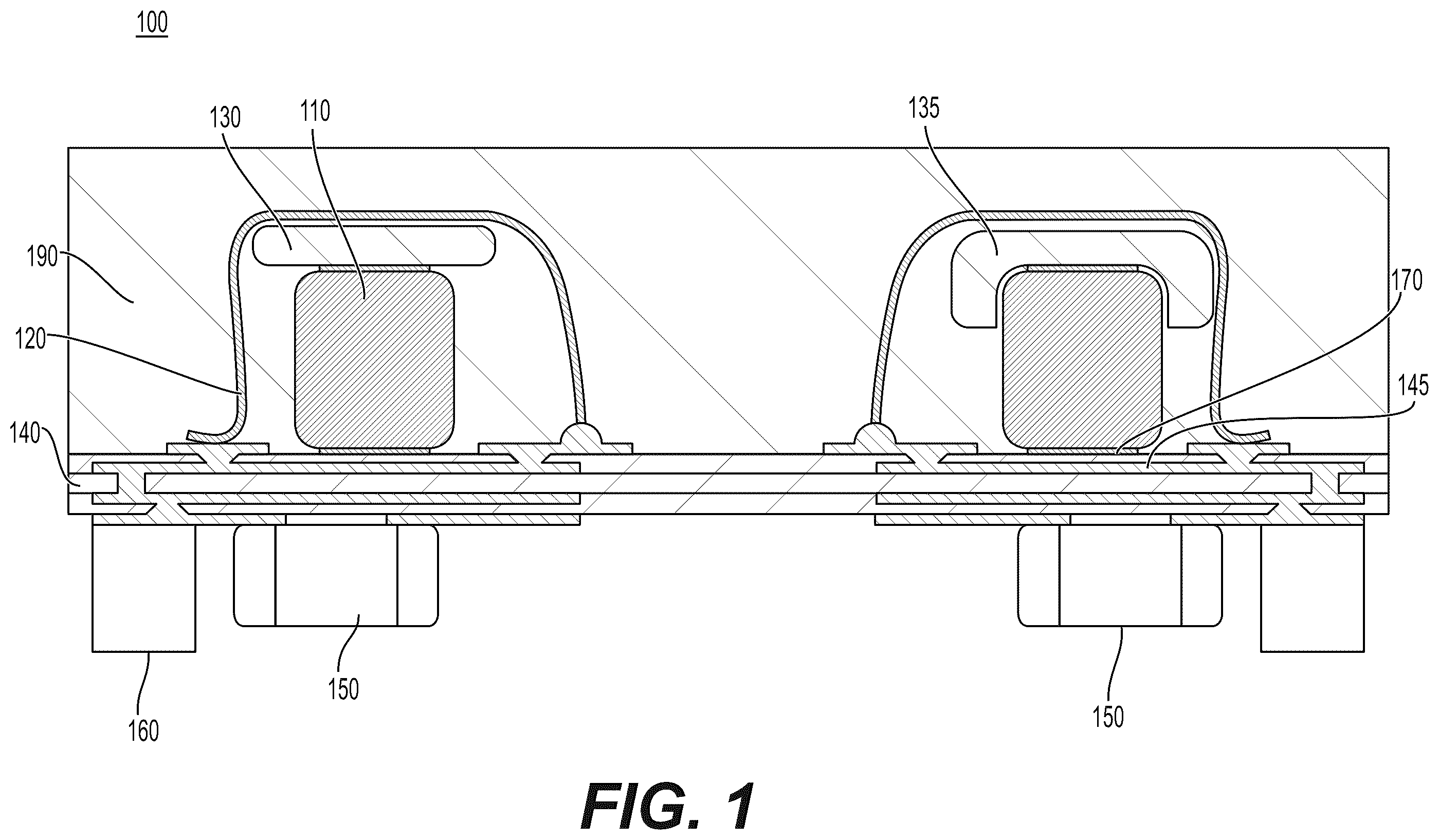 Patent US12165798 Figure 1 – Surface-mounted magnetic-component module