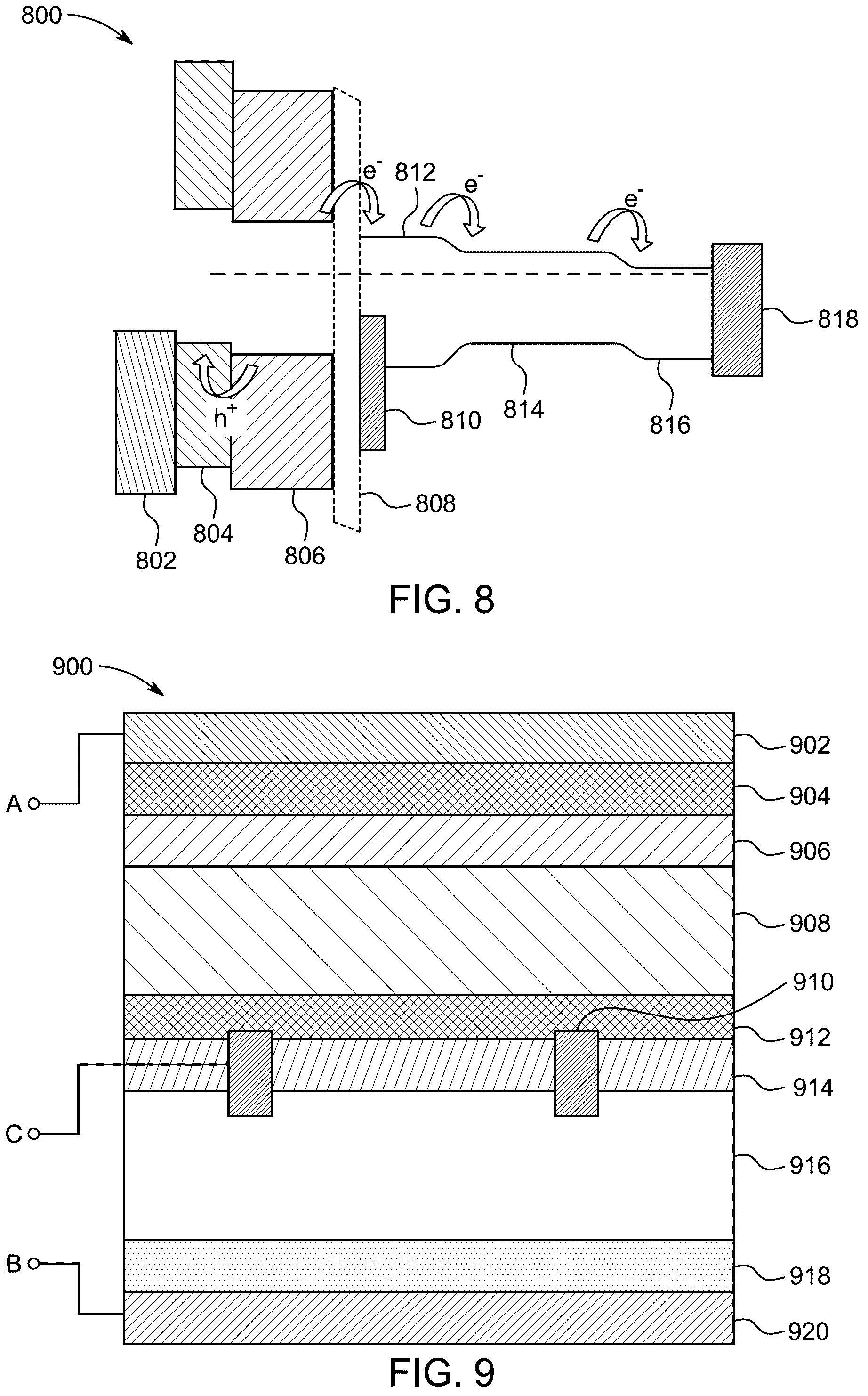 Patent US12165816 Figure 9 – Perovskite solar cell with silicon dioxide antireflection layer