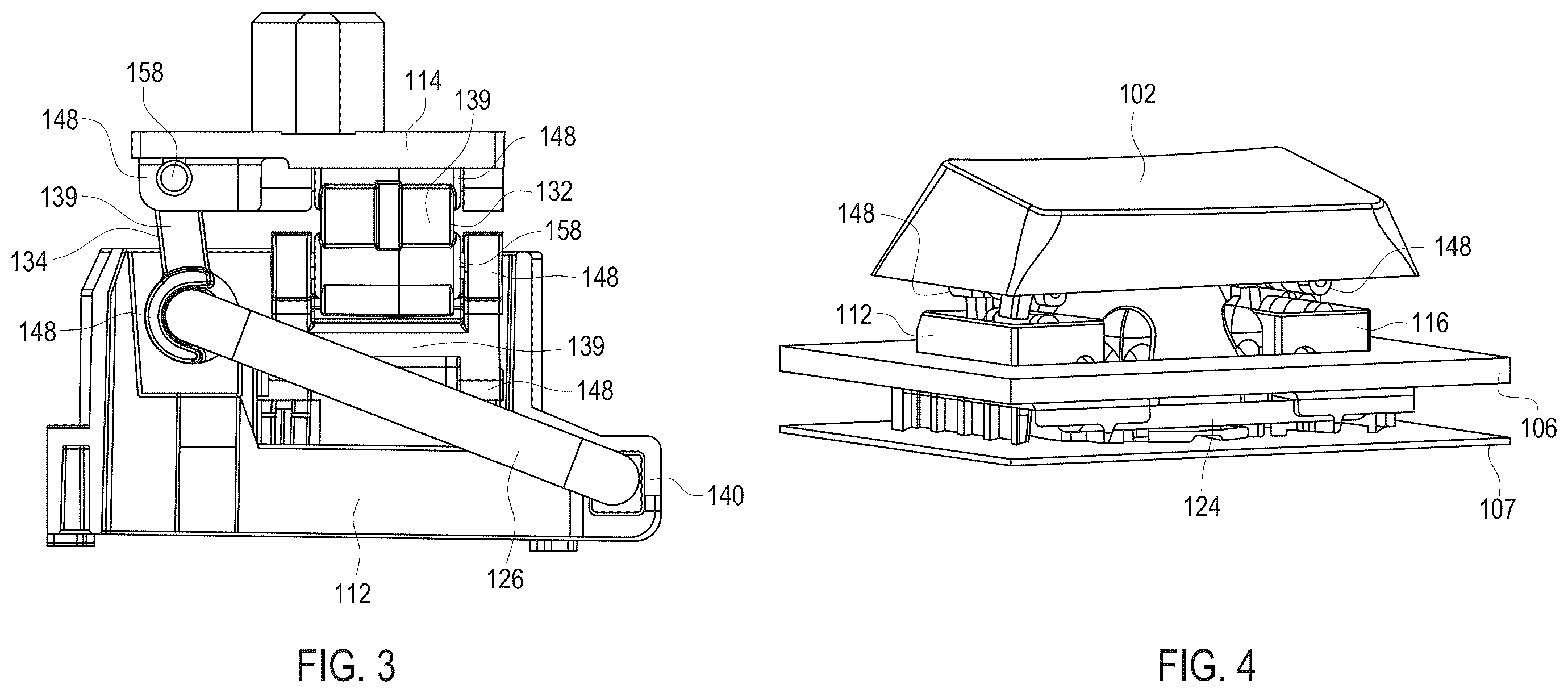 Patent US12165818 Figure 3 – Keyboard having a stabilizer mechanism, key stabilizer mechanism, and method