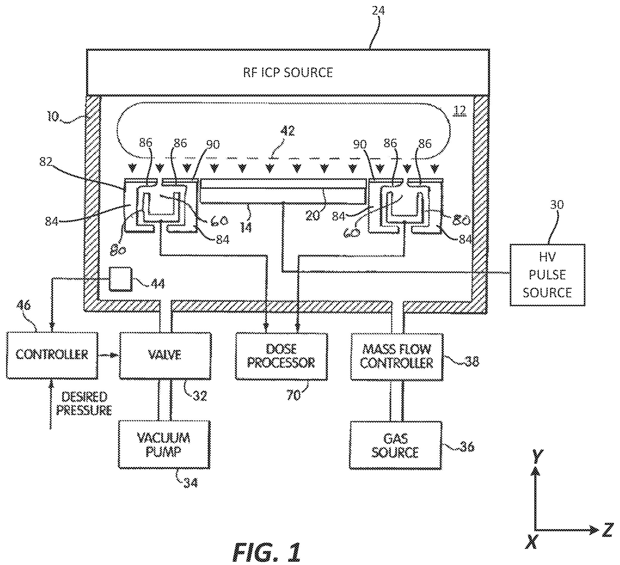 Patent US12165852 Figure 1 – Cover ring to mitigate carbon contamination in plasma doping chamber