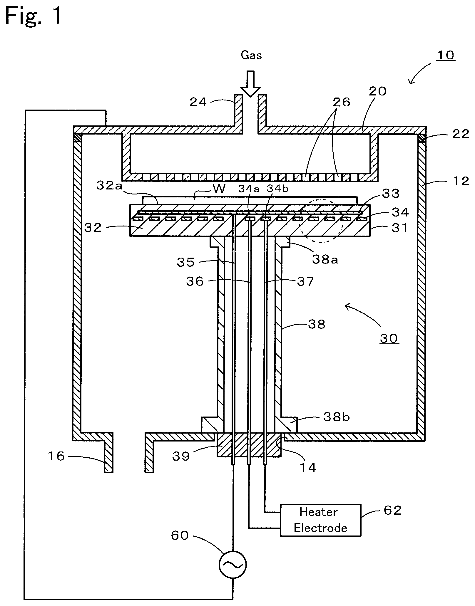 Patent US12165855 Figure 1 – Ceramic heater