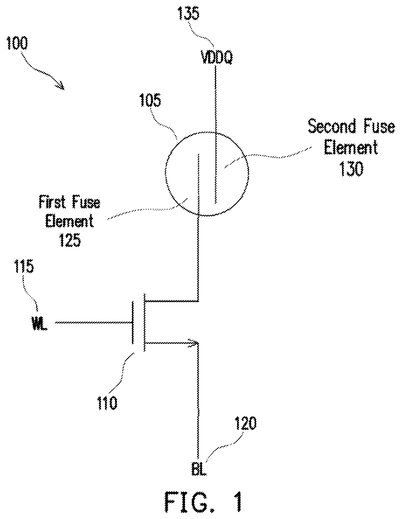 Patent US12165865 — Efuse with fuse walls and method of manufacturing the same — Figure 1