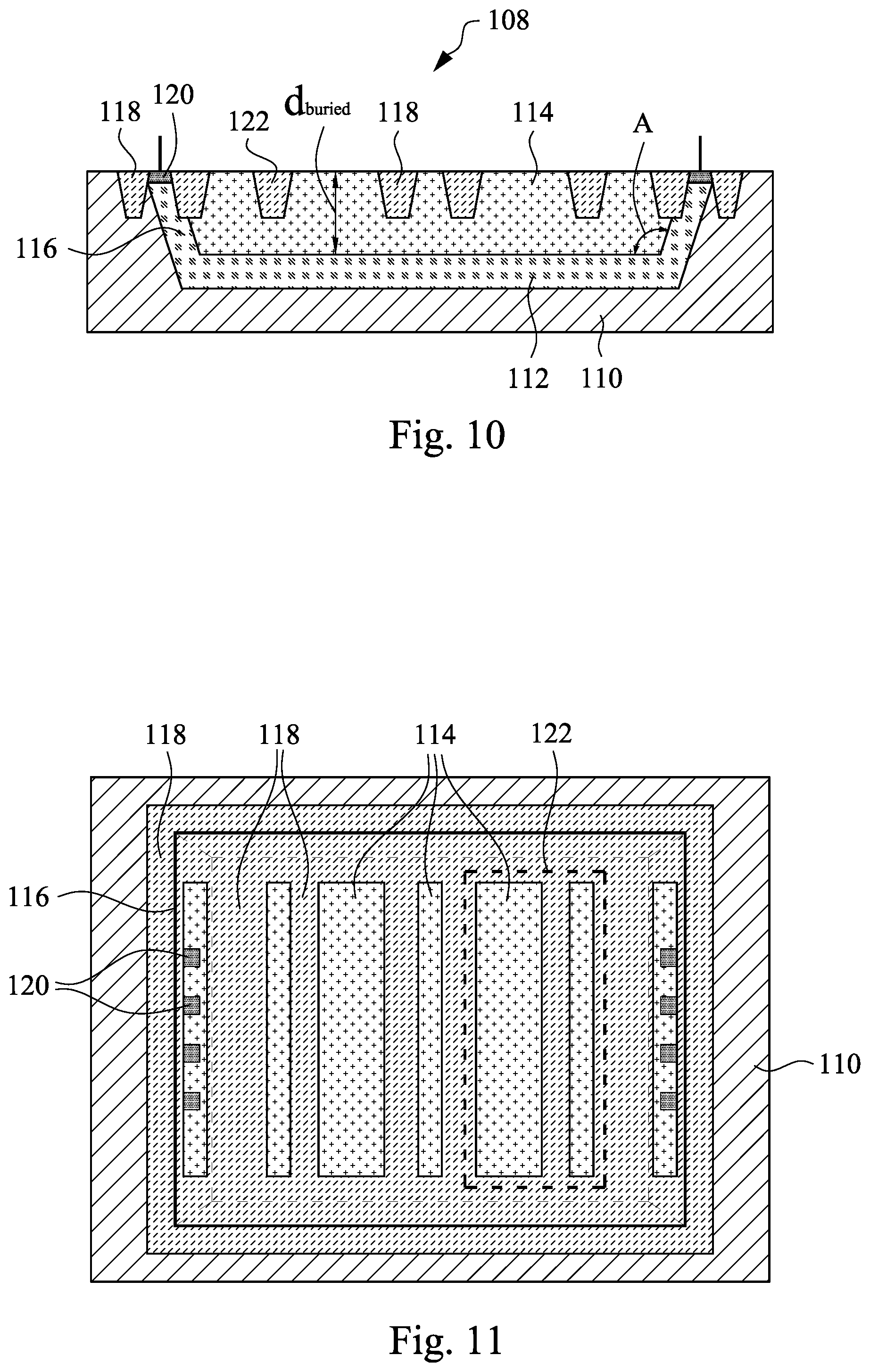 Patent US12165868 Figure 6 – Semiconductor device in a containment structure including a buried layer