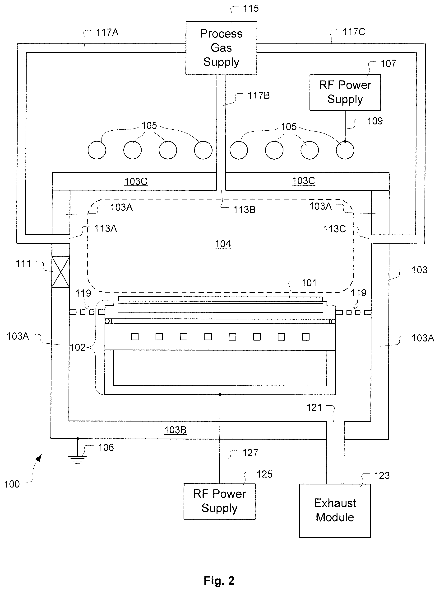 Patent US12165872 Figure 2 – Methods and systems for advanced ion control for etching processes