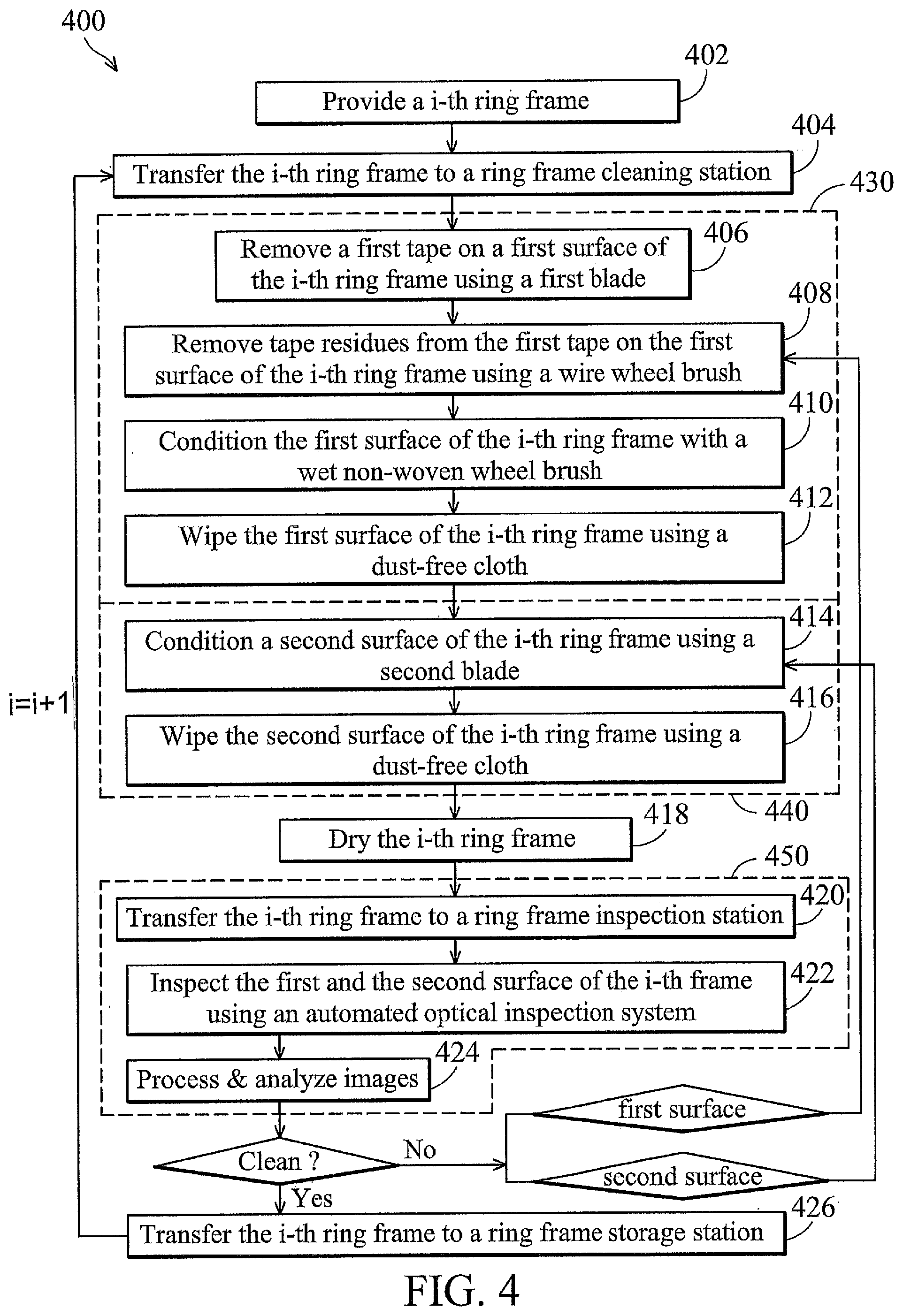 Patent US12165901 Figure 5 – System and method for ring frame cleaning and inspection