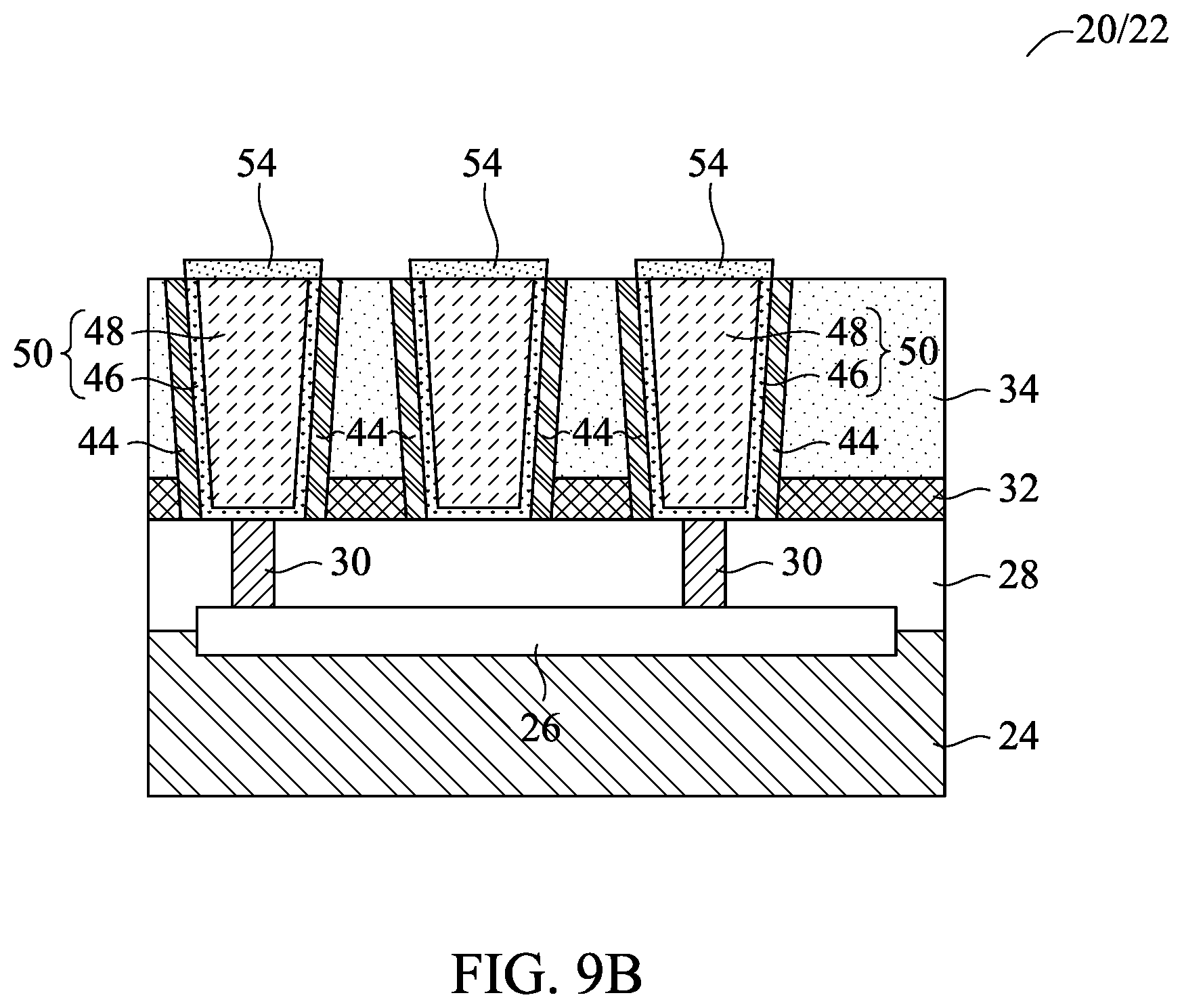Patent US12165914 Figure 10 – Air spacer surrounding conductive features and method forming same