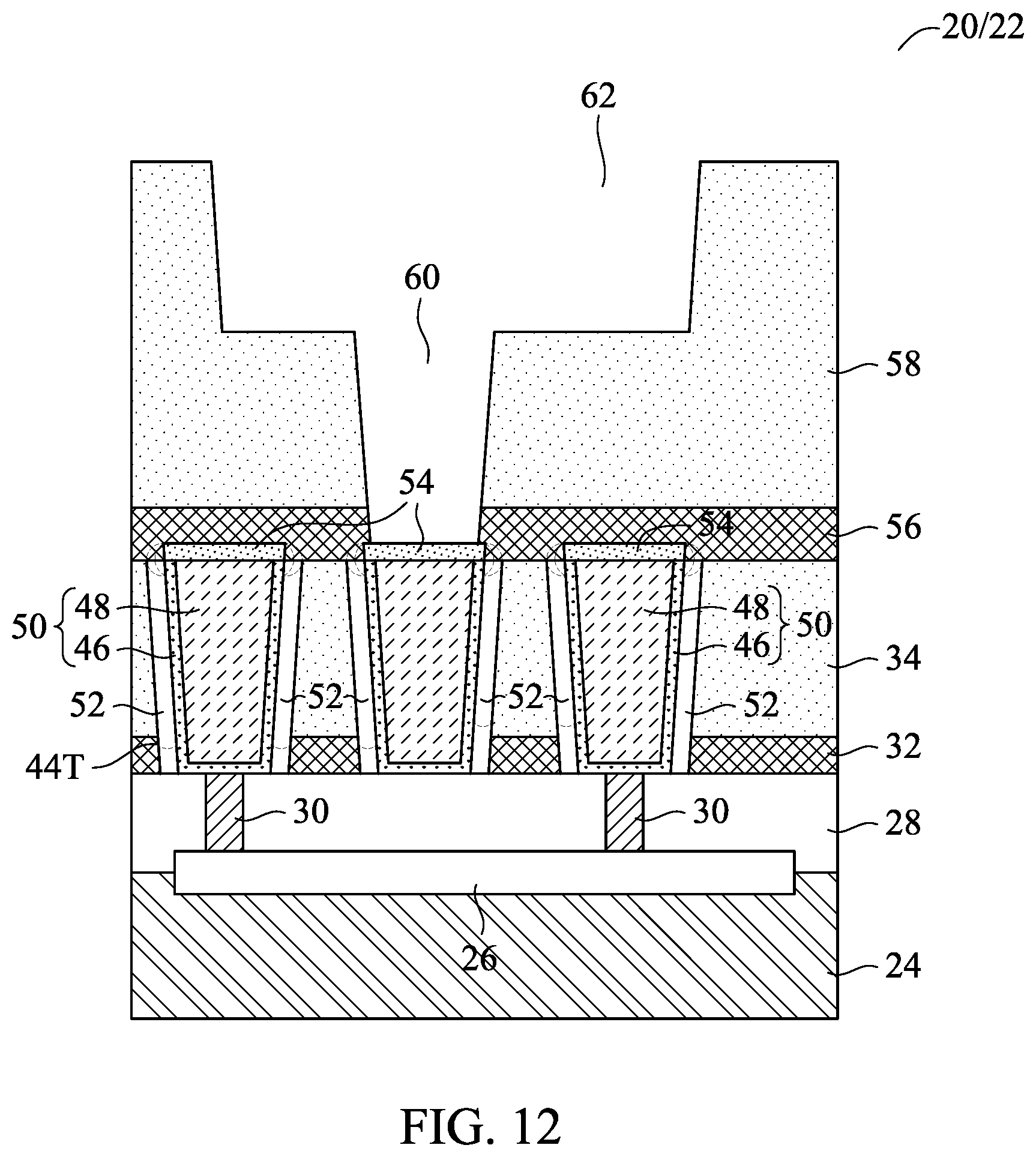 Patent US12165914 Figure 13 – Air spacer surrounding conductive features and method forming same